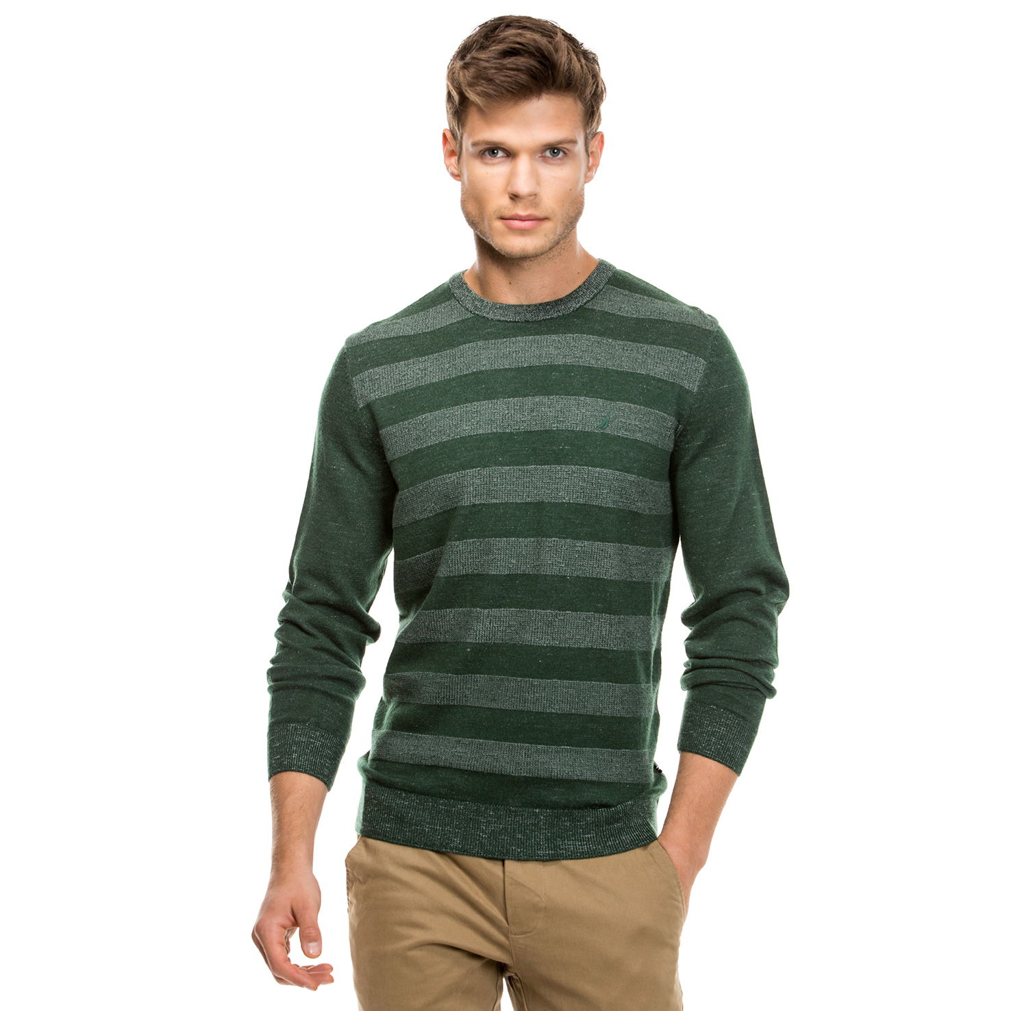 Nautica Erkek Yeşil Regular Fit Triko