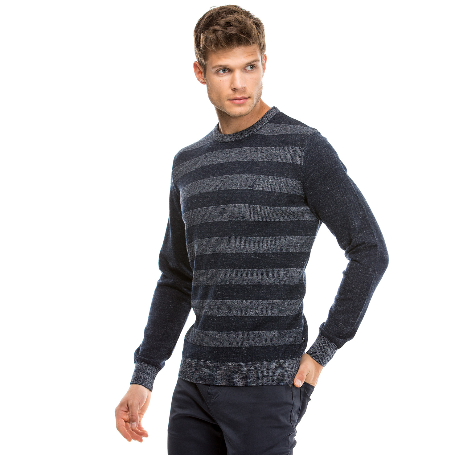 Nautica Erkek Lacivert Regular Fit Triko