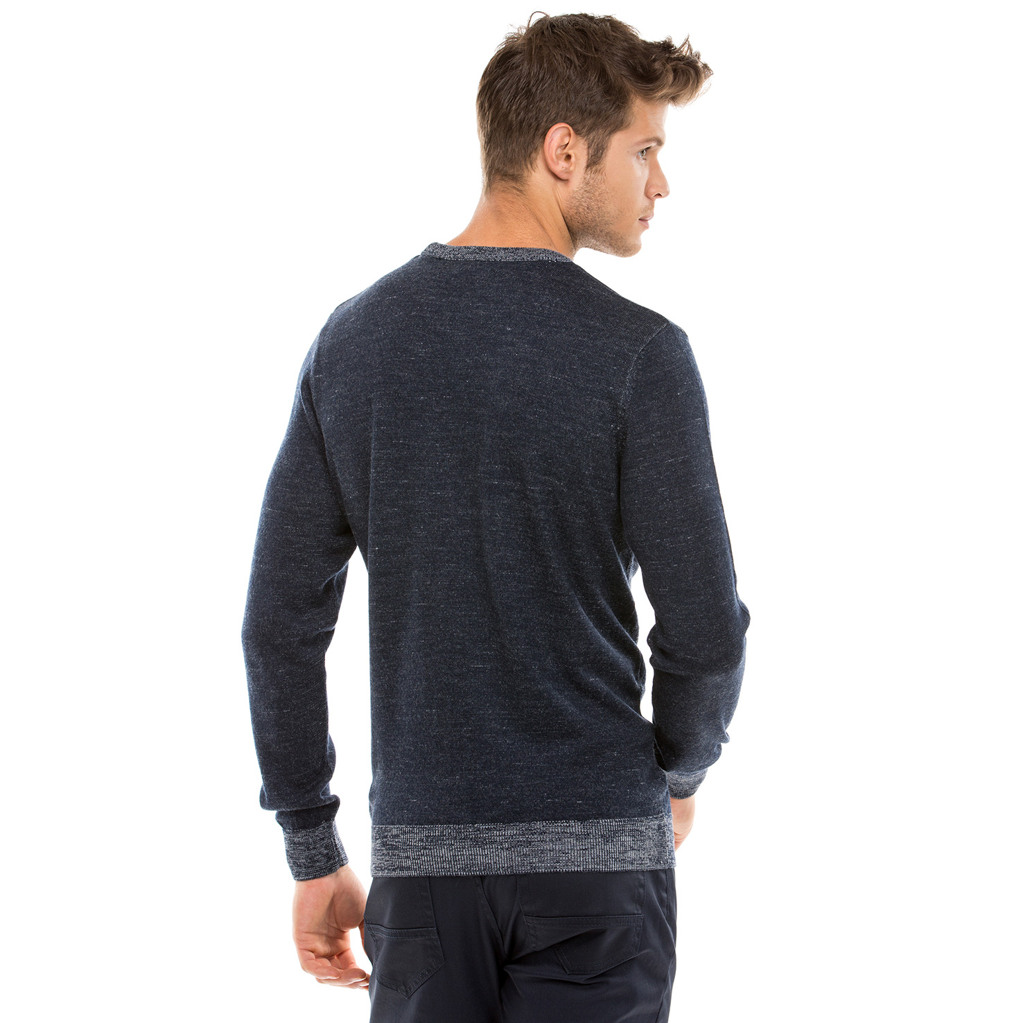 Nautica Erkek Lacivert Regular Fit Triko