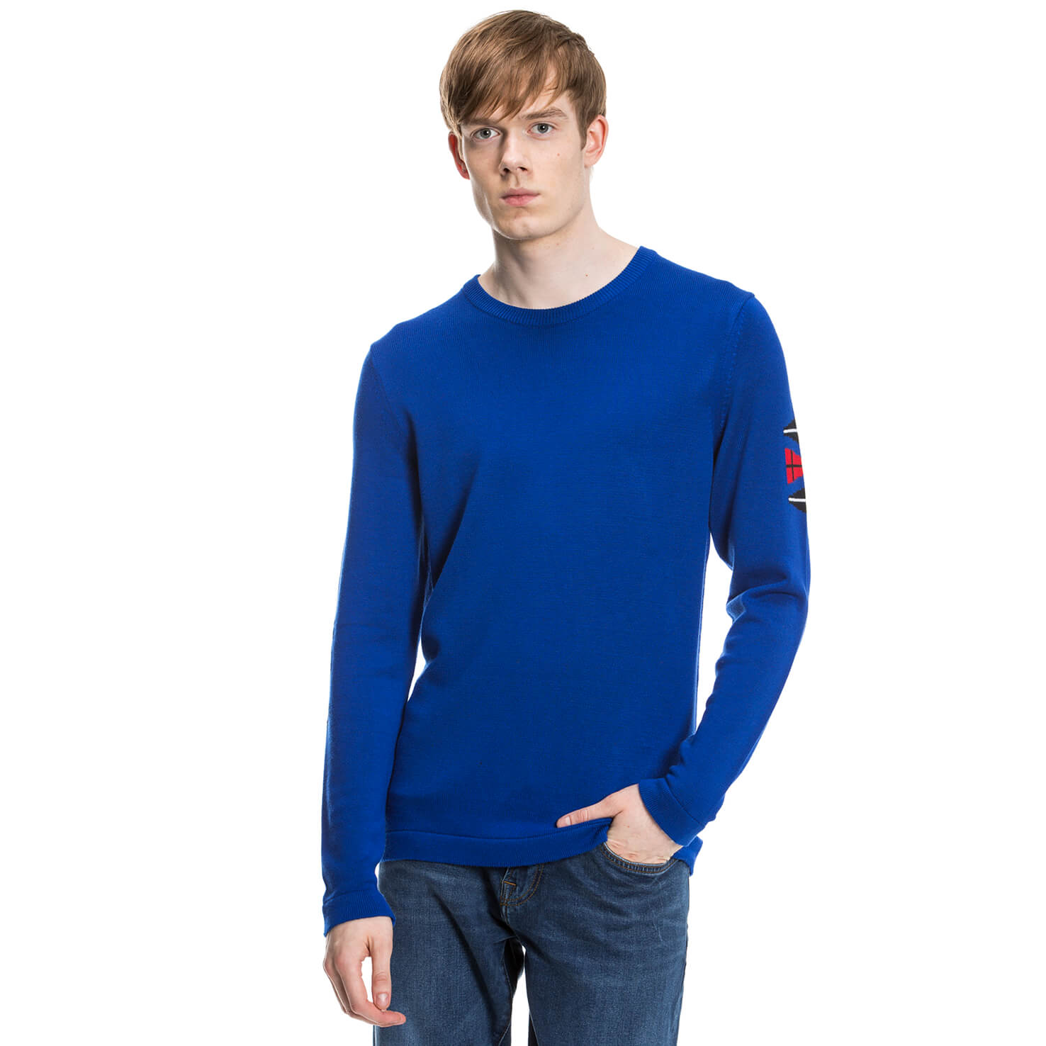 Nautica Erkek Mavi Regular Fit Triko