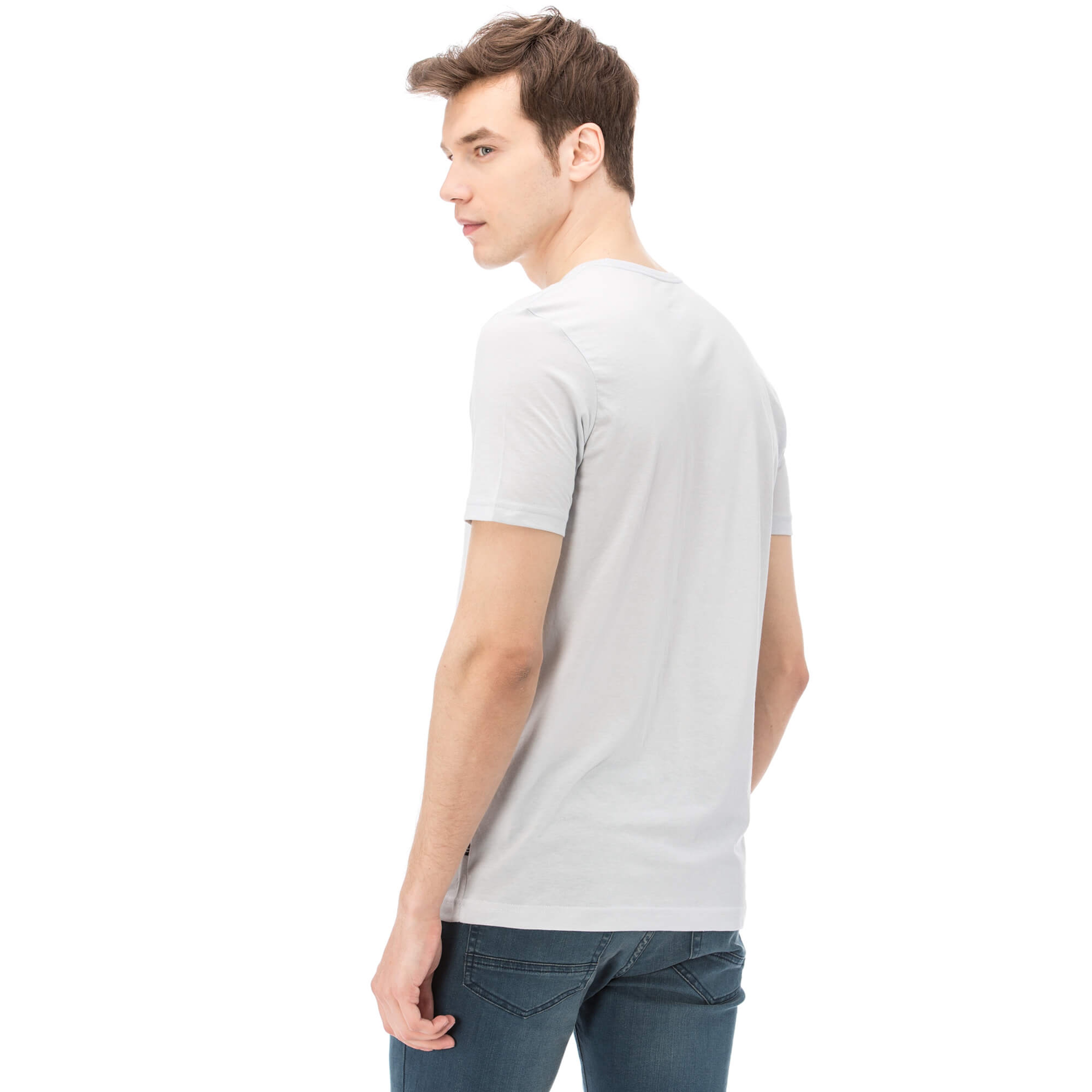 Nautica Erkek Slim Fit Gri T-shirt