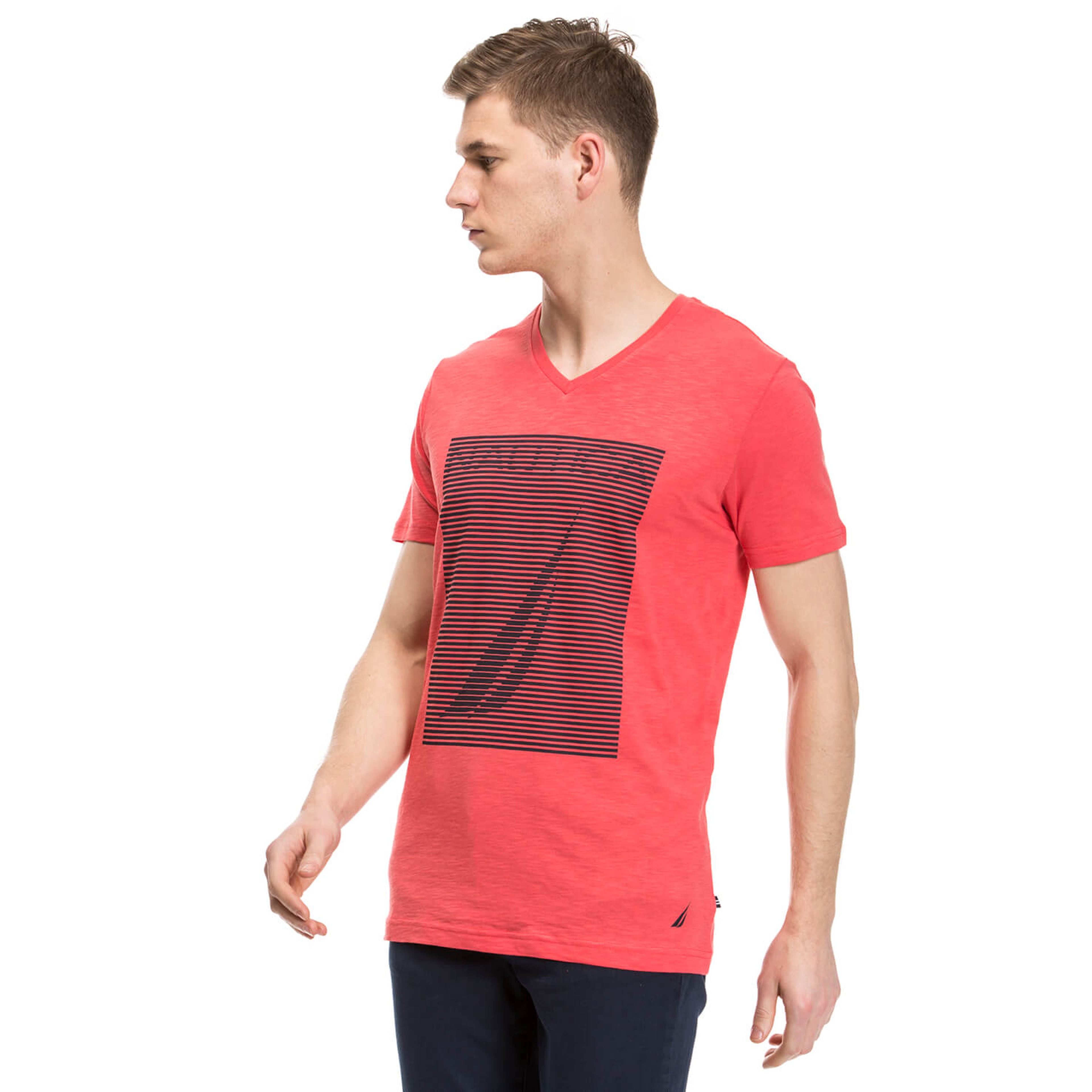 Nautica Erkek Kırmızı Slim Fit T-Shirt