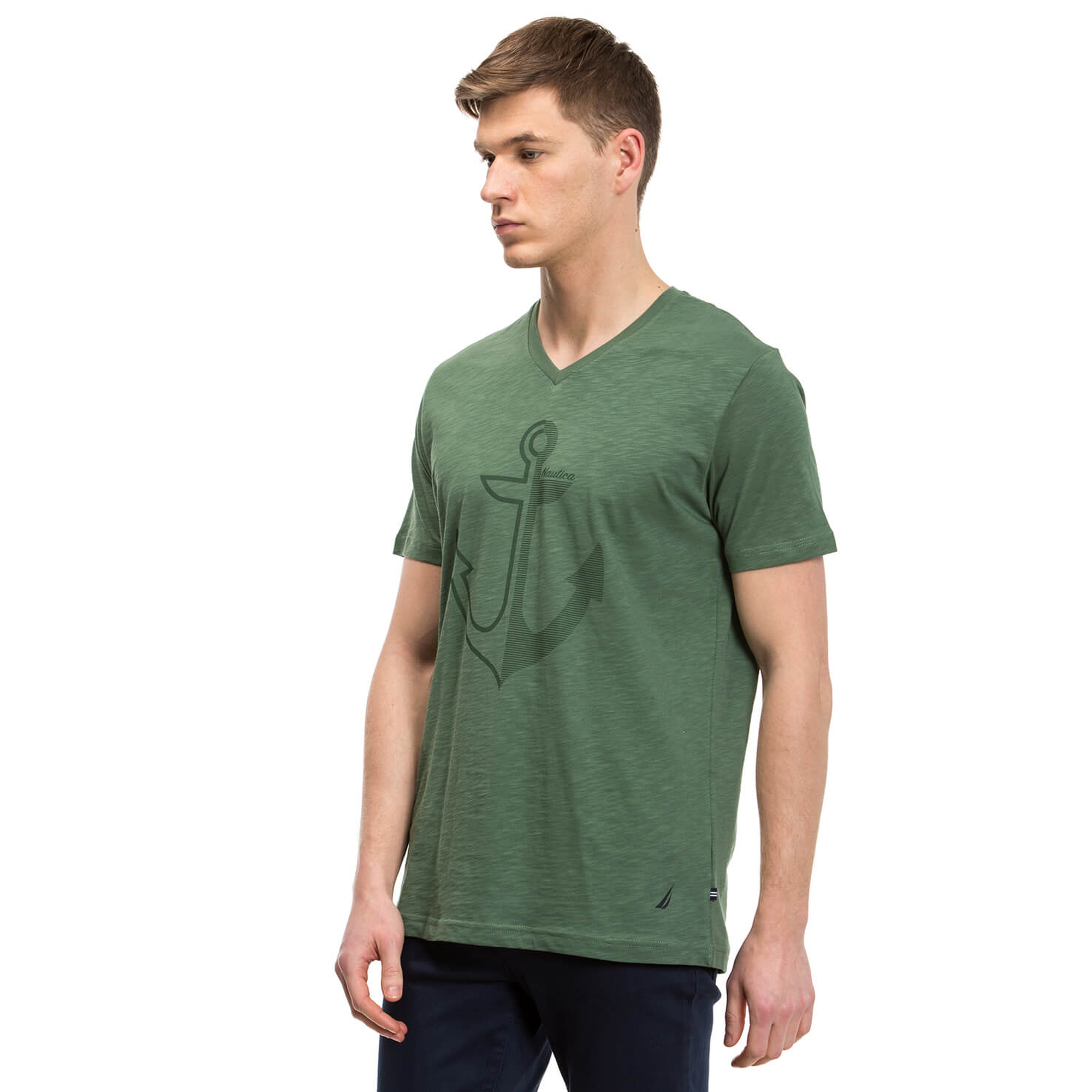 Nautica Erkek Yeşil Slim Fit T-Shirt