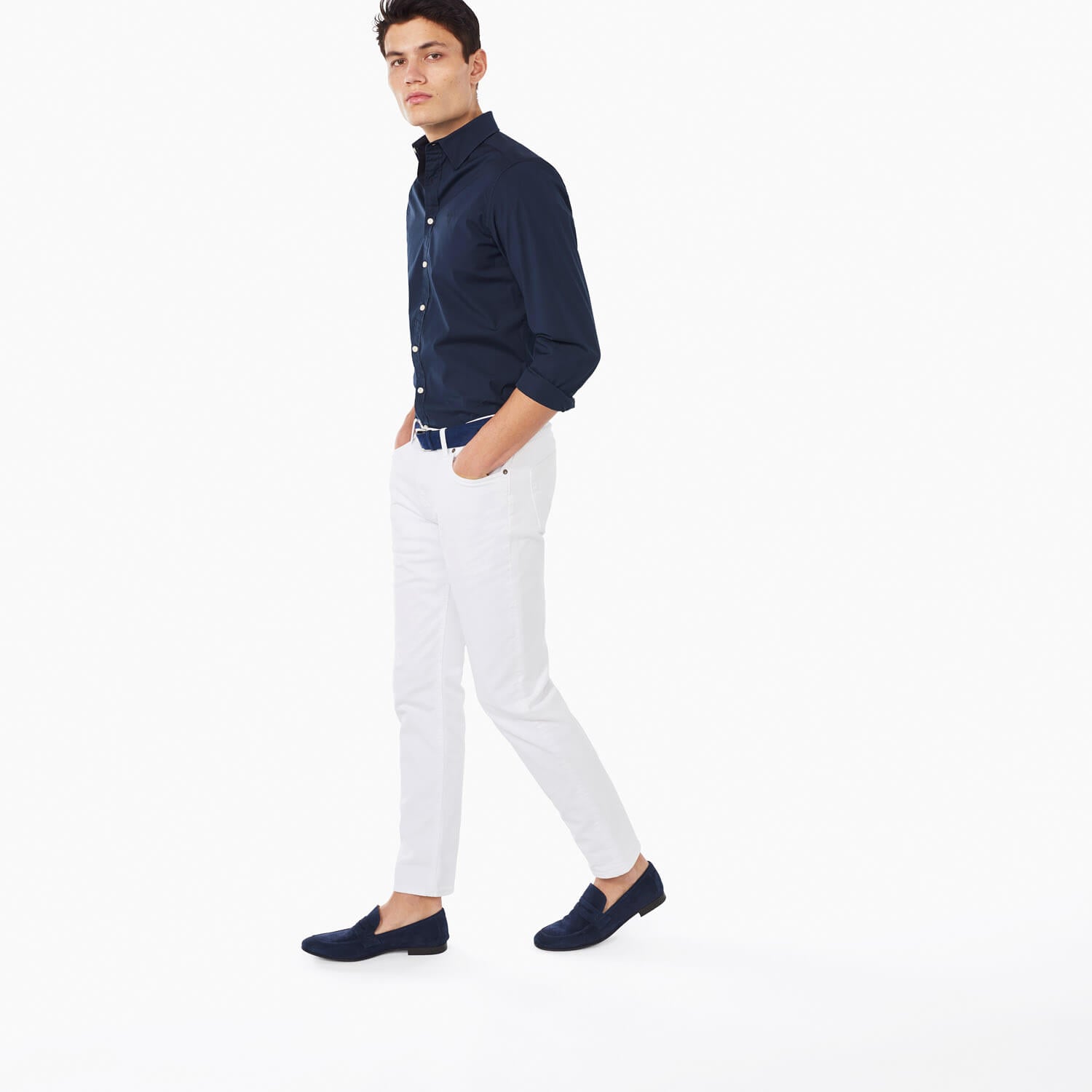 Gant Erkek Beyaz Slim Straight Pantolon