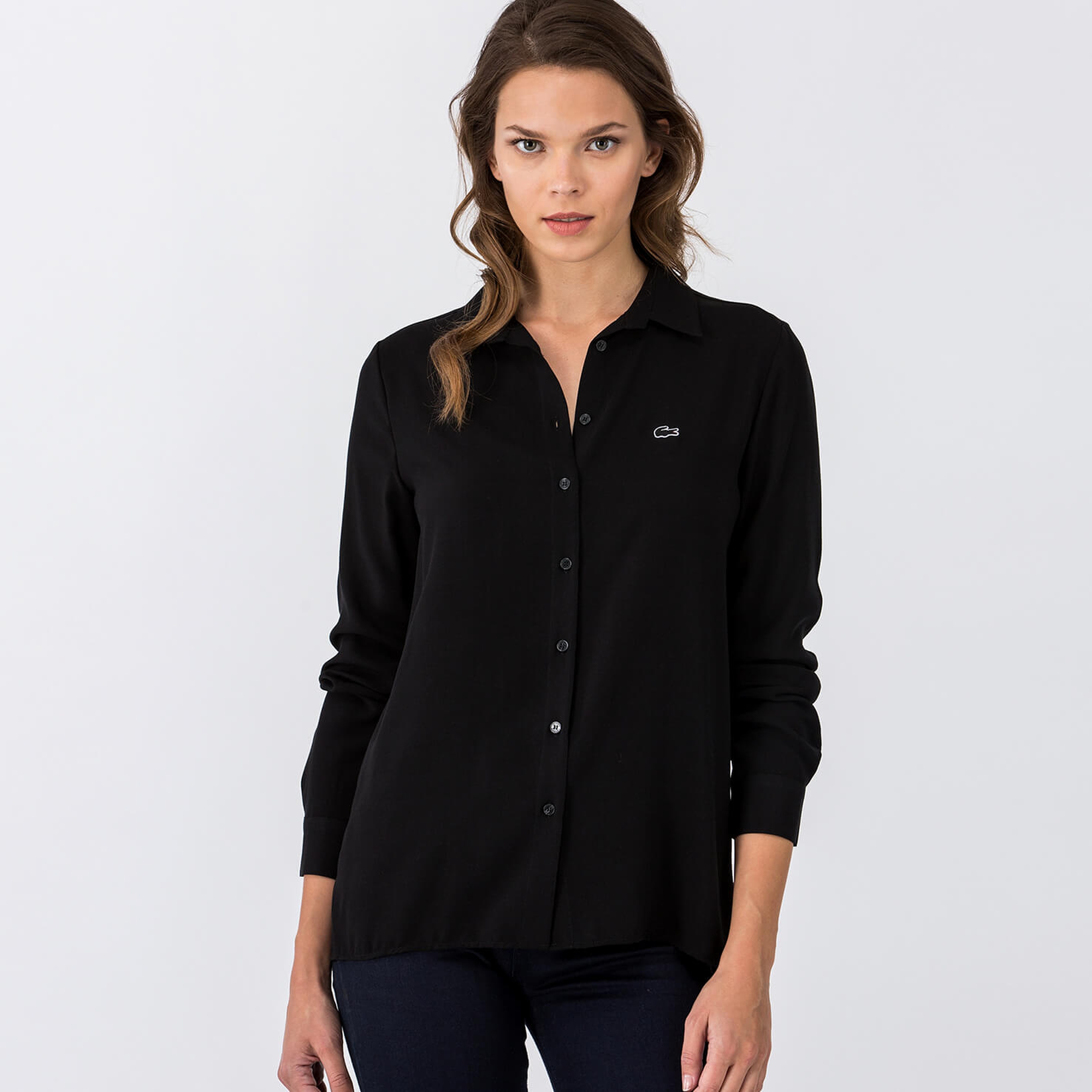 Lacoste Kadın Siyah Gömlek