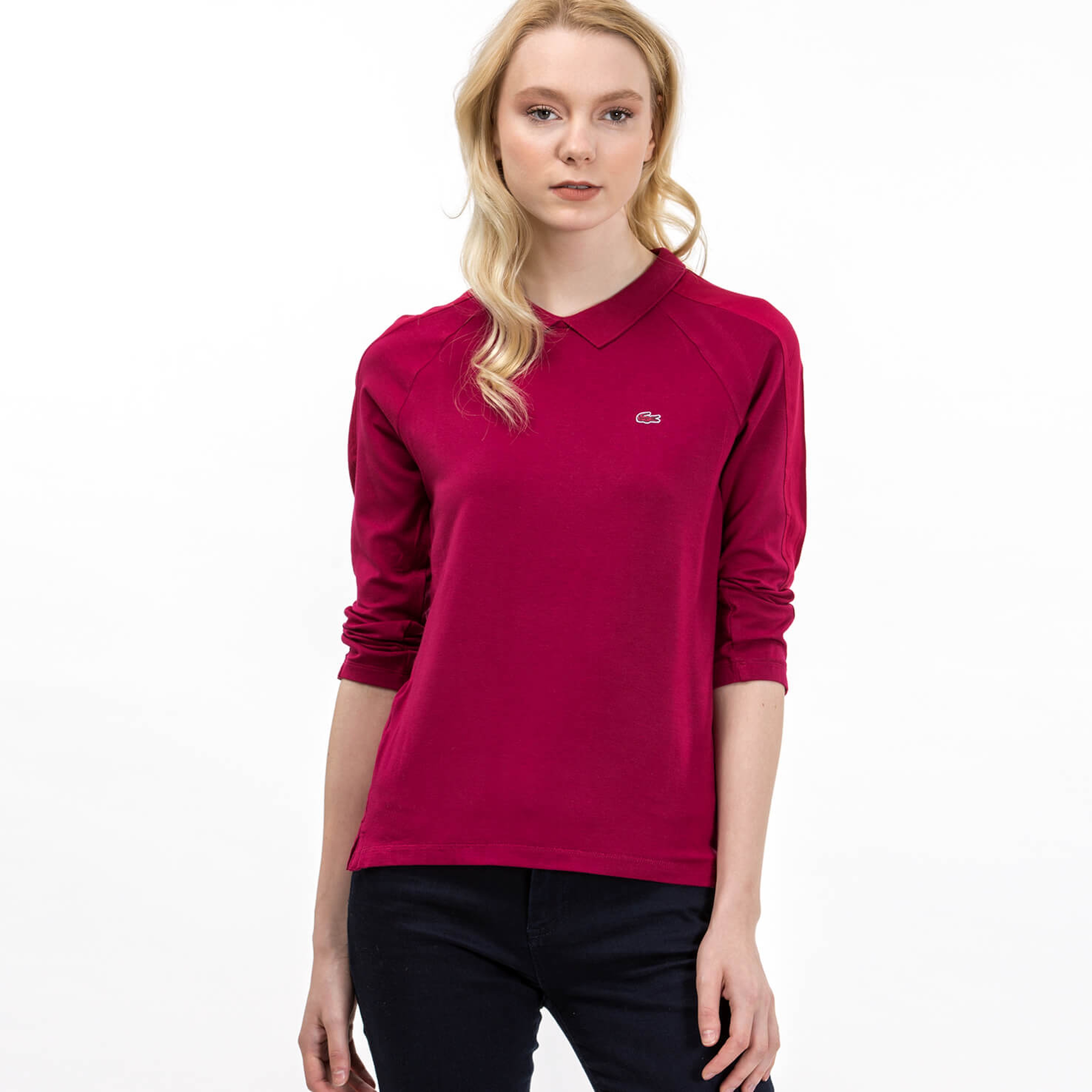 Lacoste Kadın Pembe Uzun Kollu Polo