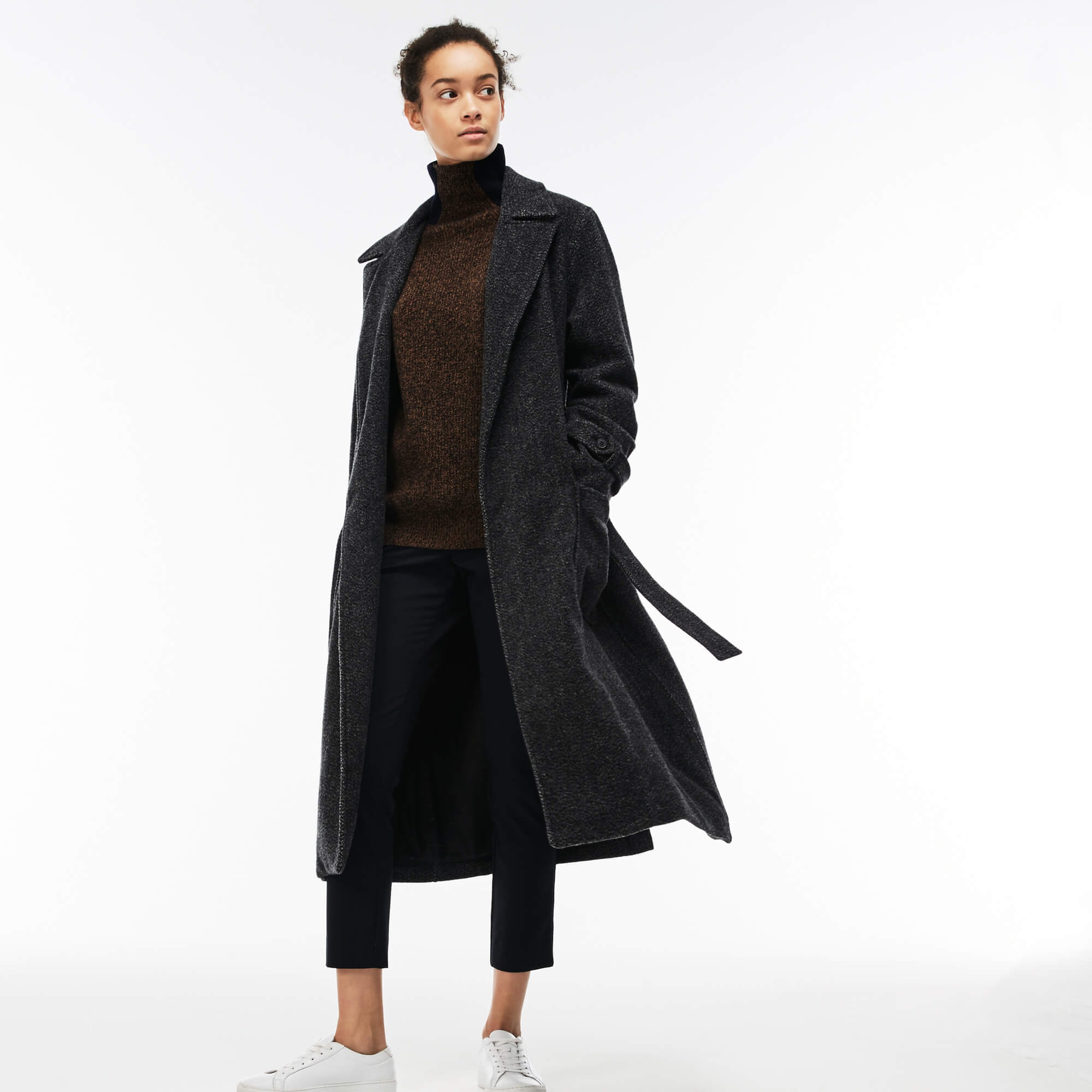 Lacoste Kadın Gri Kaban