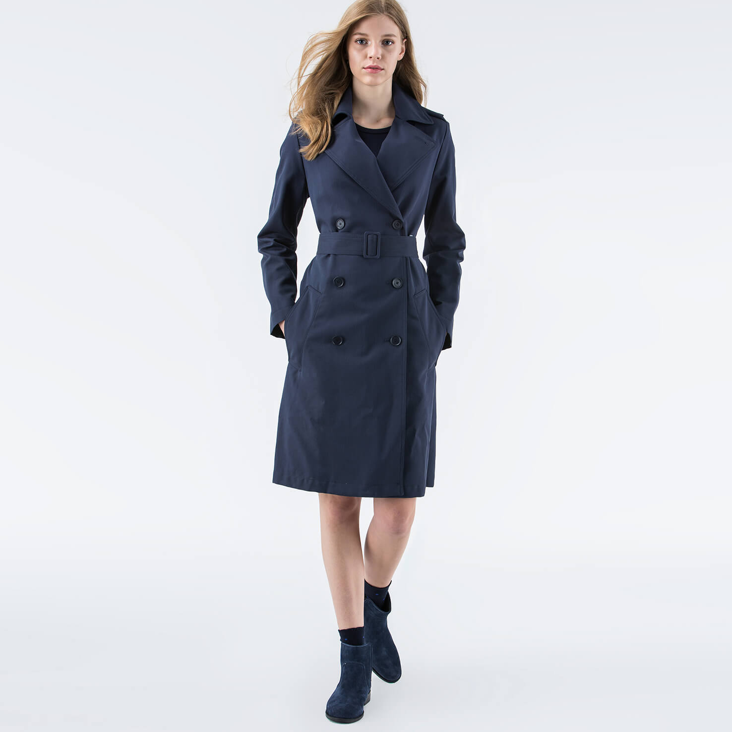 Lacoste Kadın Lacivert Regular Fit Mont