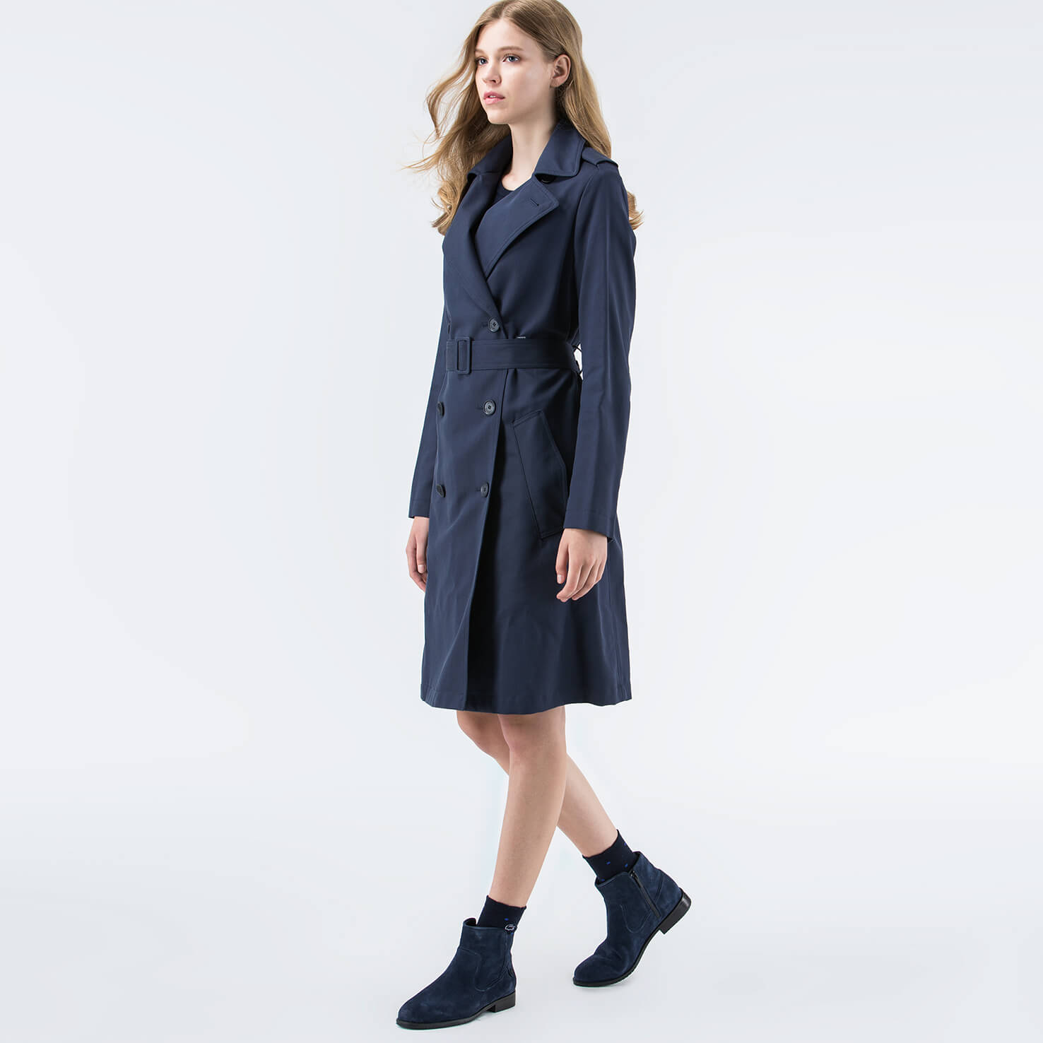 Lacoste Kadın Lacivert Regular Fit Mont