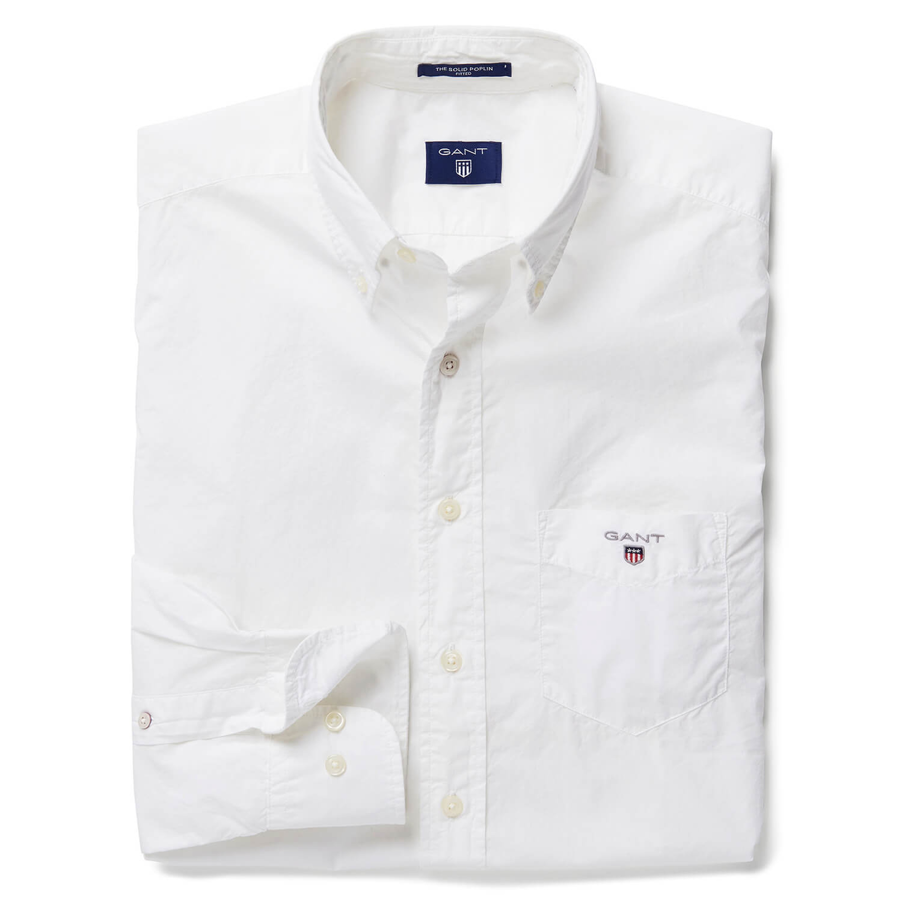 Gant Erkek Beyaz Uzun Kollu Slim Fit Gömlek