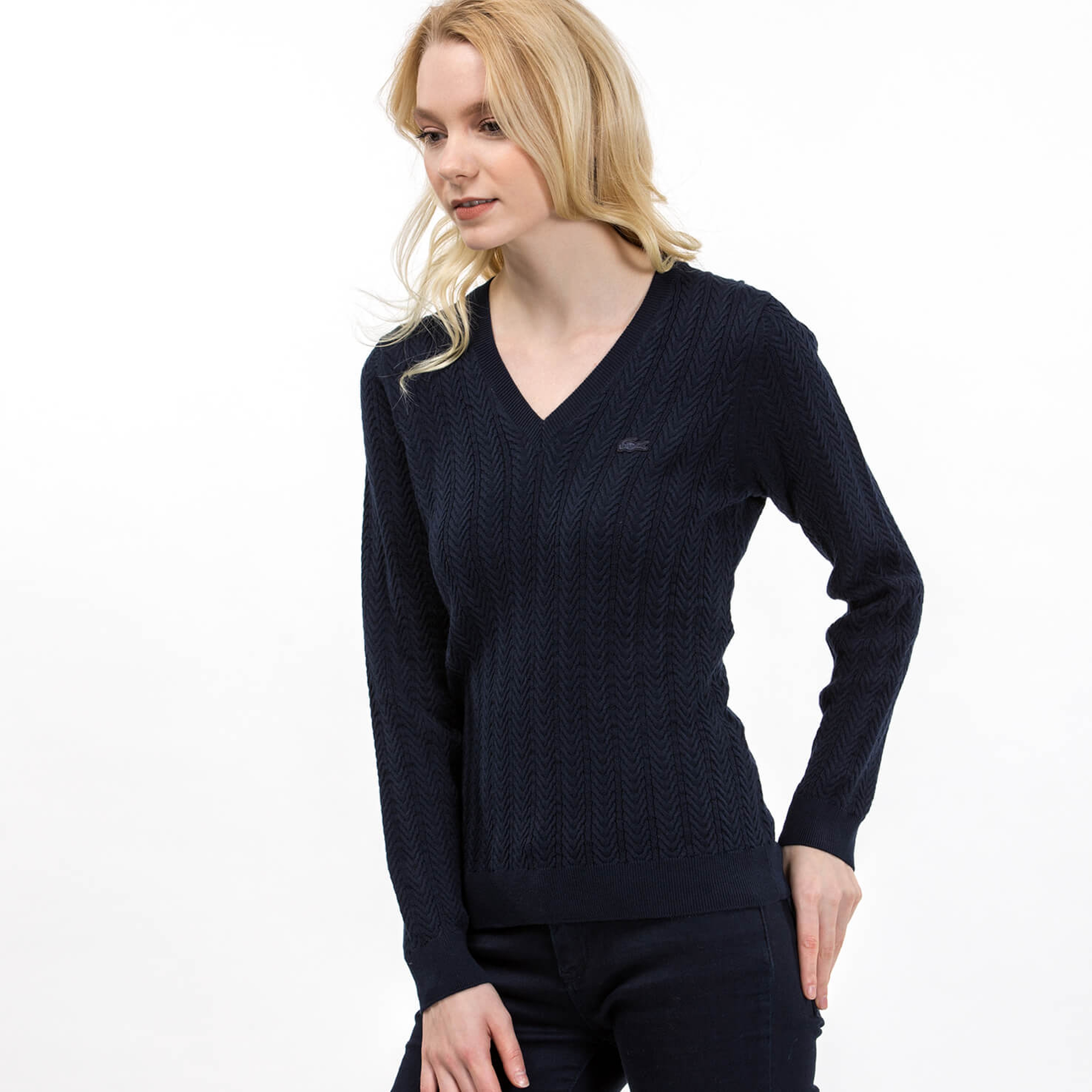 Lacoste Kadın Lacivert Triko