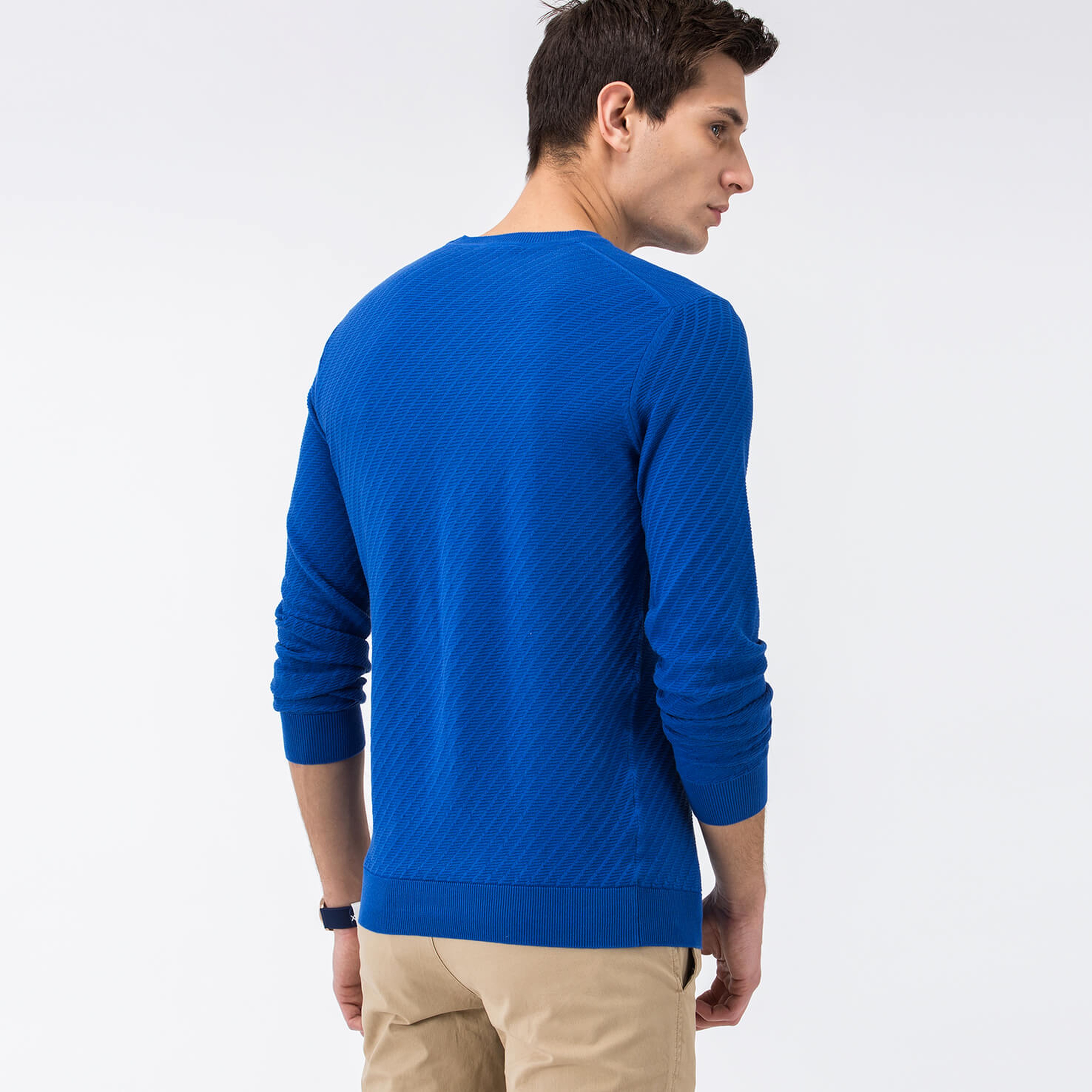 Lacoste Erkek Mavi Regular Fit Triko
