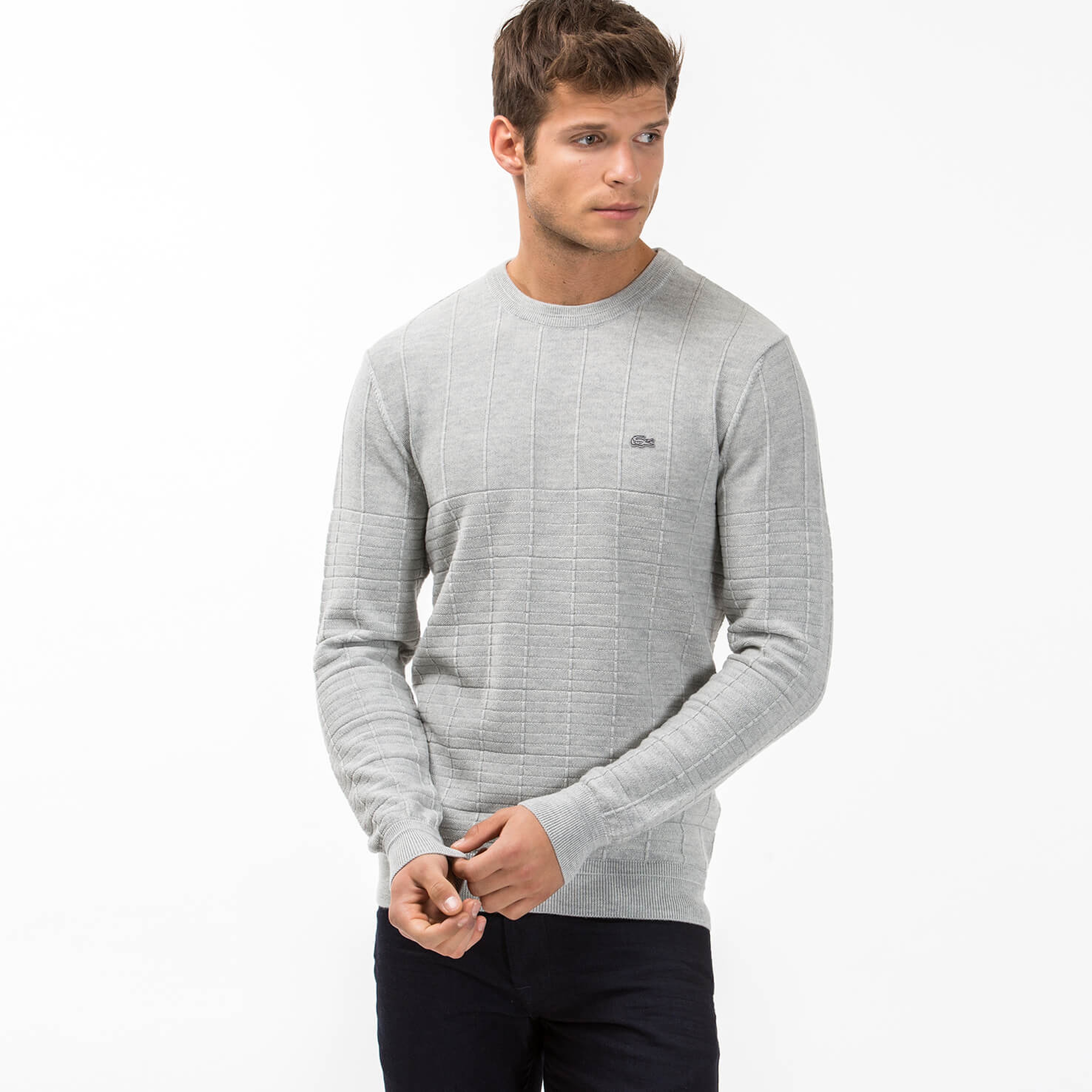 Lacoste Erkek Gri Triko