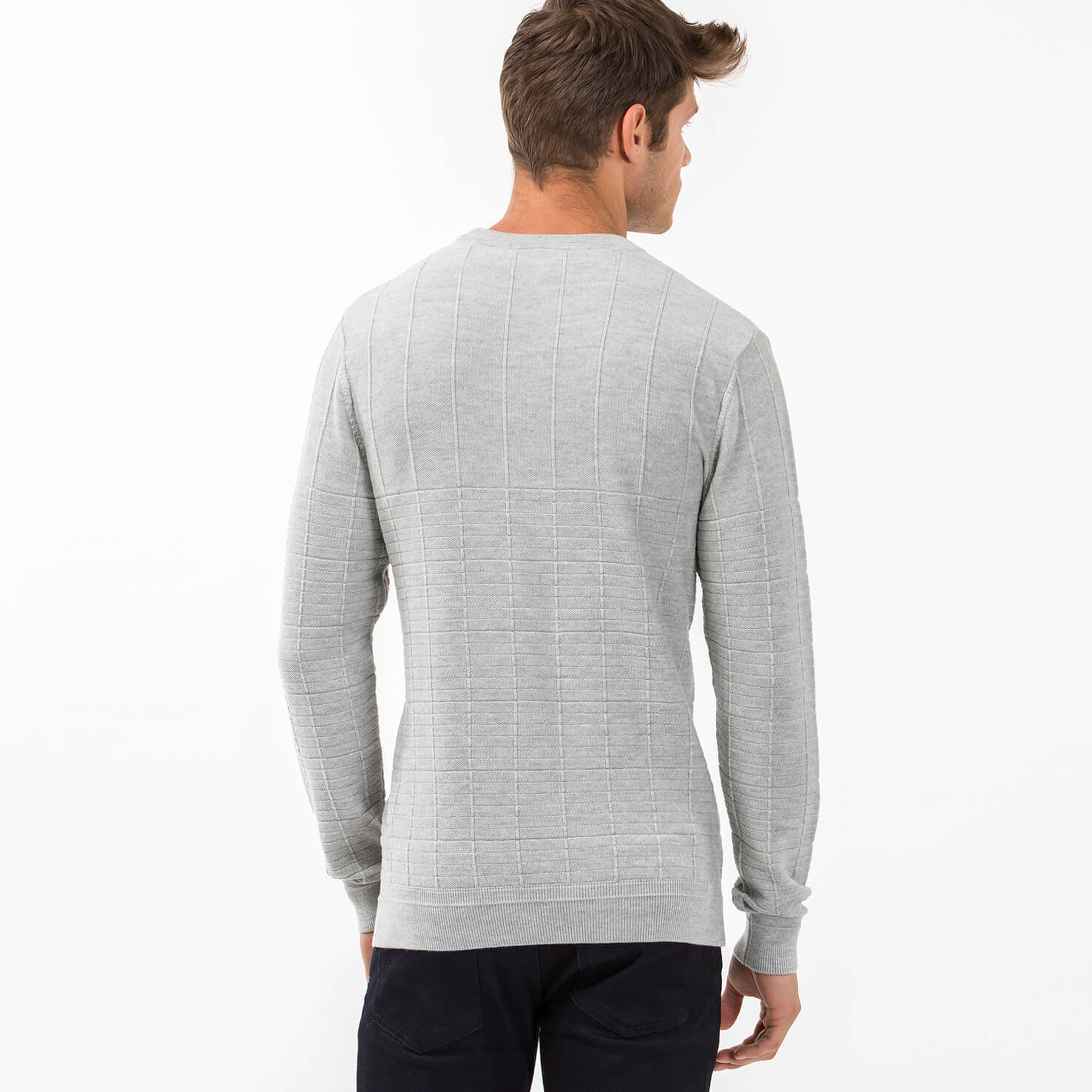 Lacoste Erkek Gri Triko