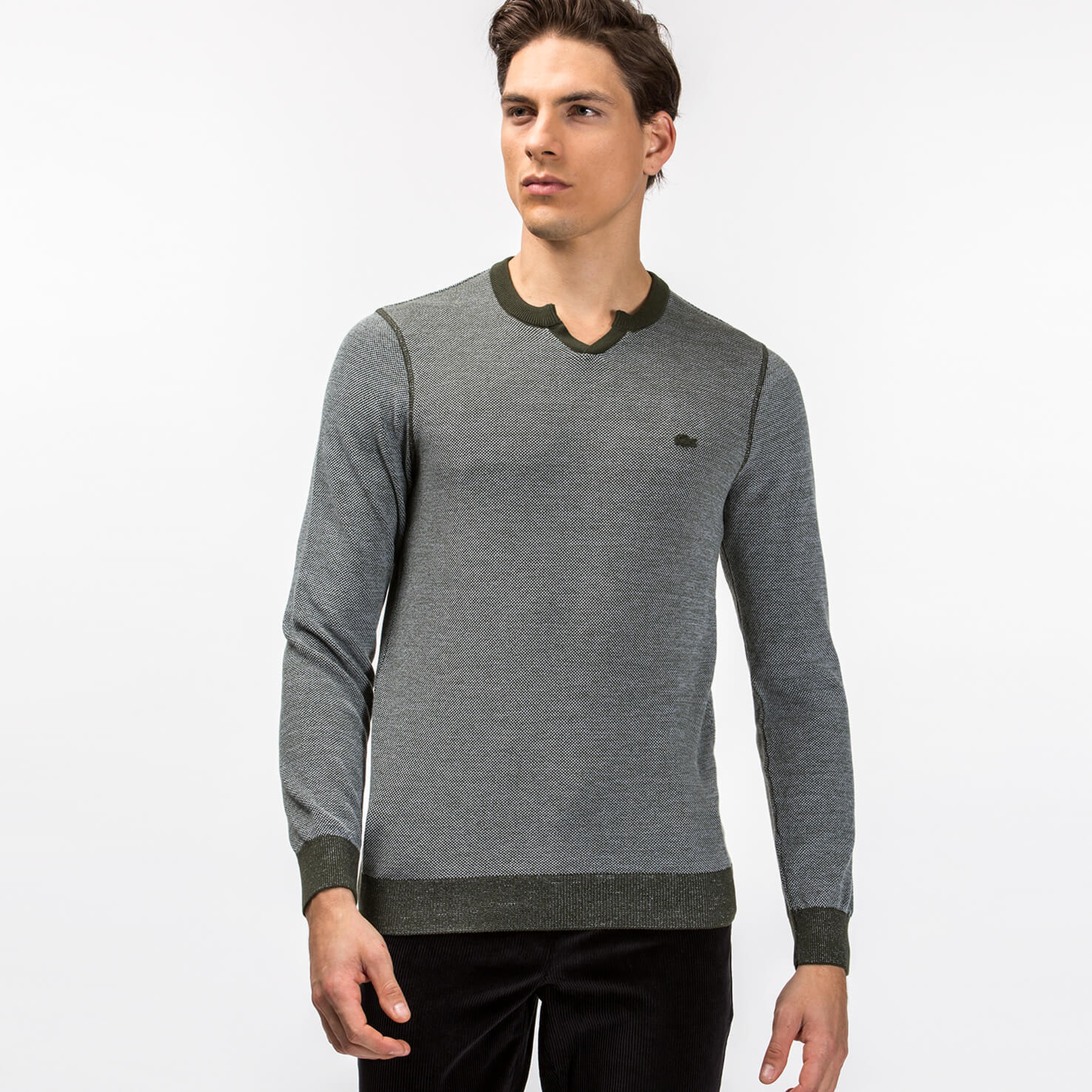 Lacoste Erkek Gri Triko