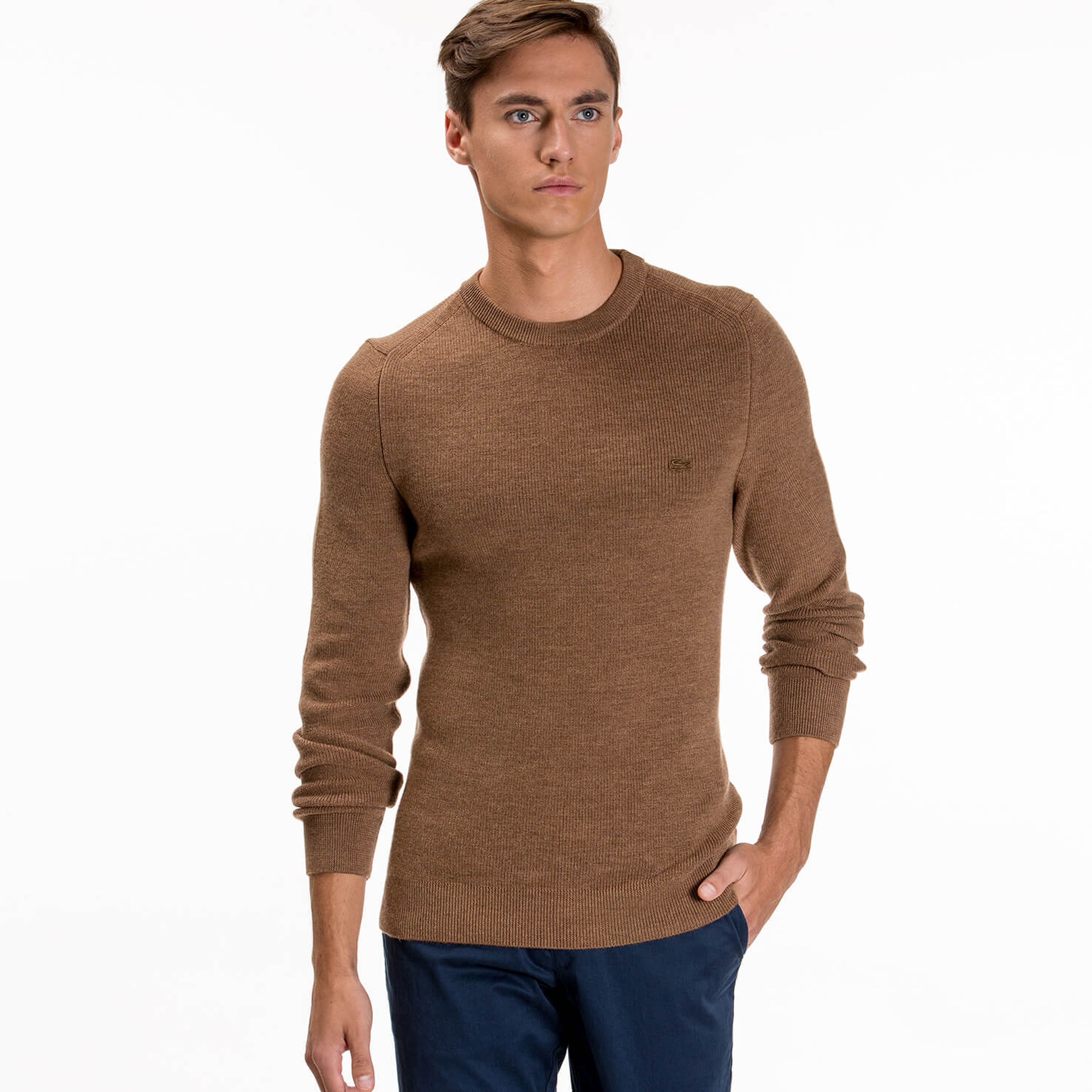 Lacoste Erkek Kahverengi Triko