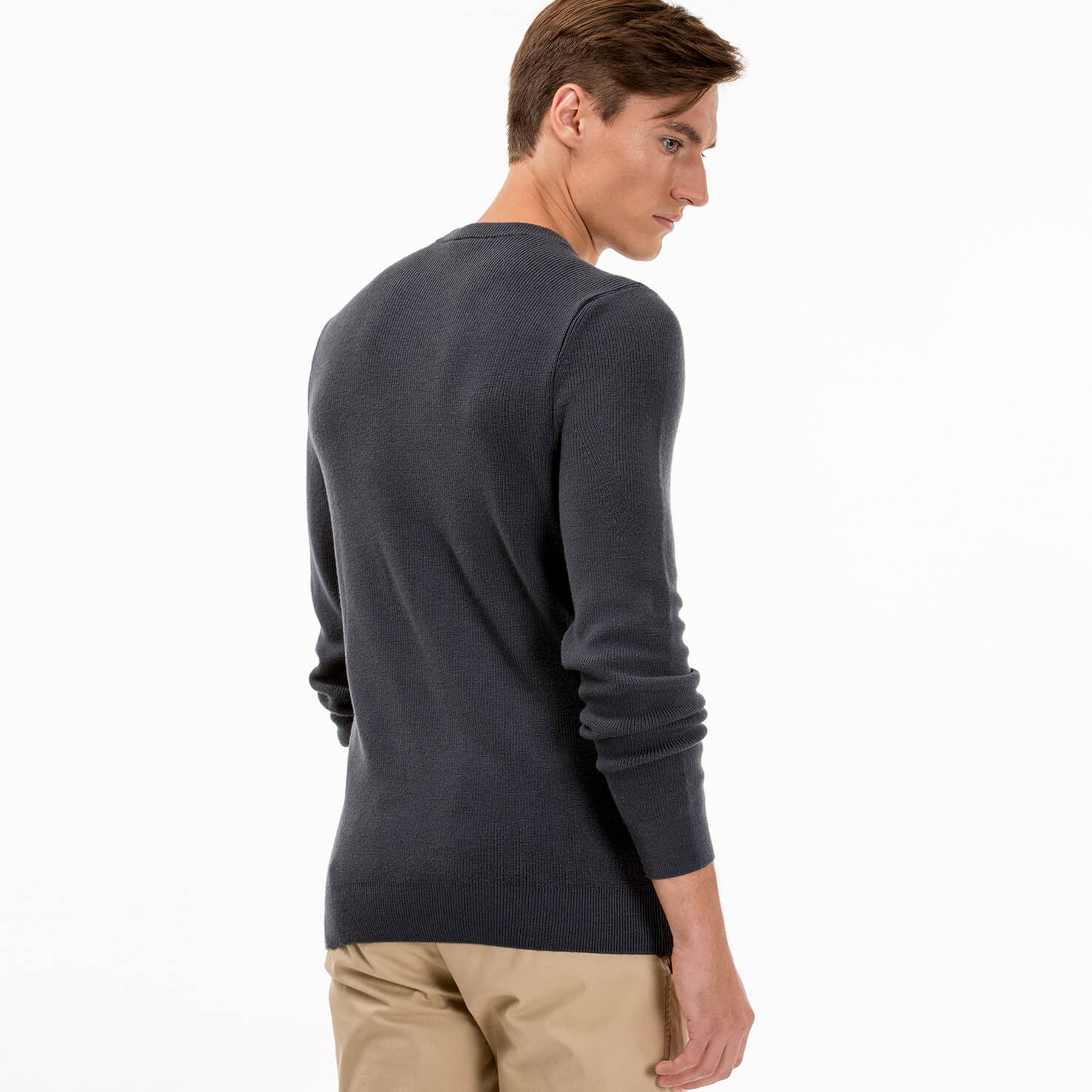 Lacoste Erkek Gri Triko