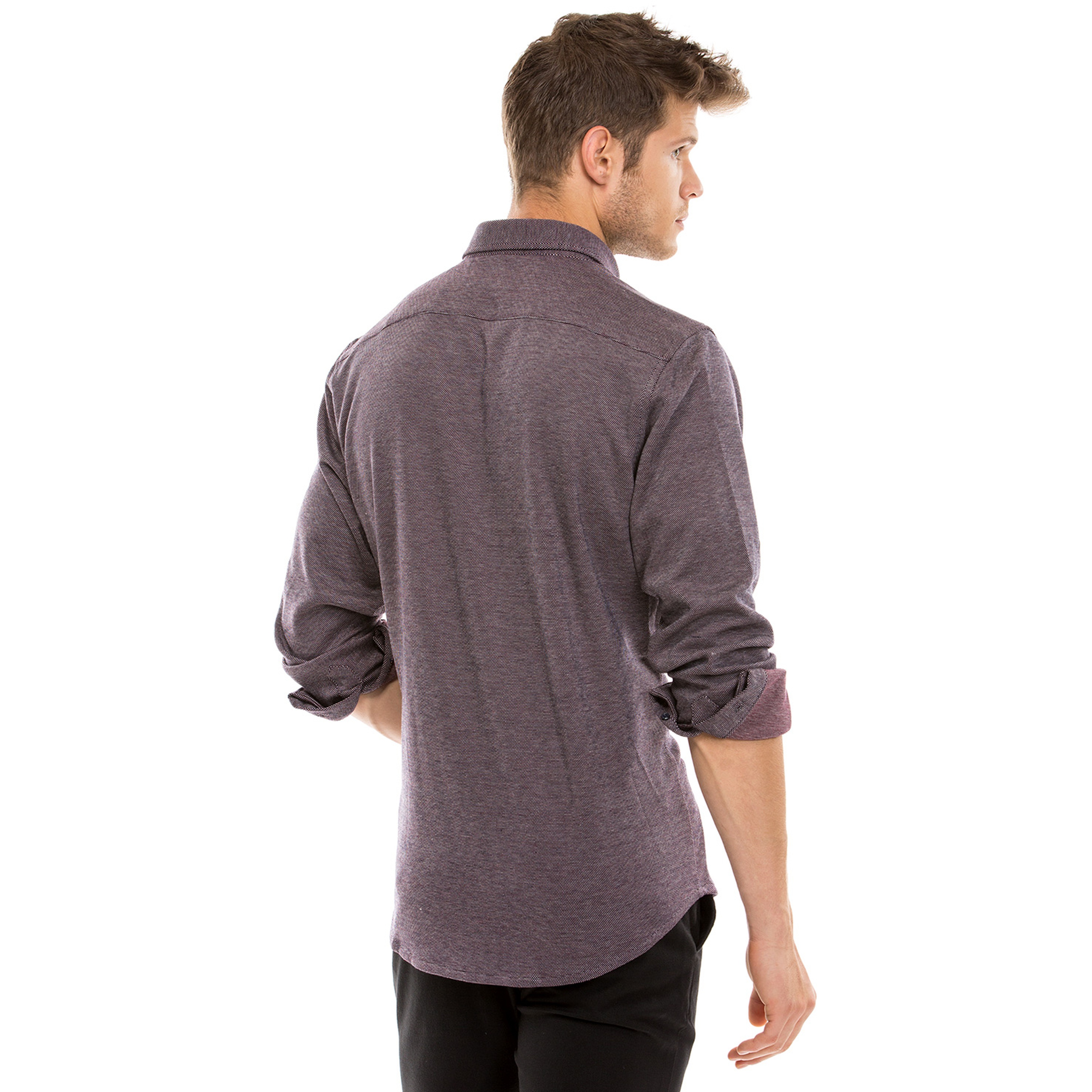 Nautica Erkek Bordo Slim Fit Gömlek