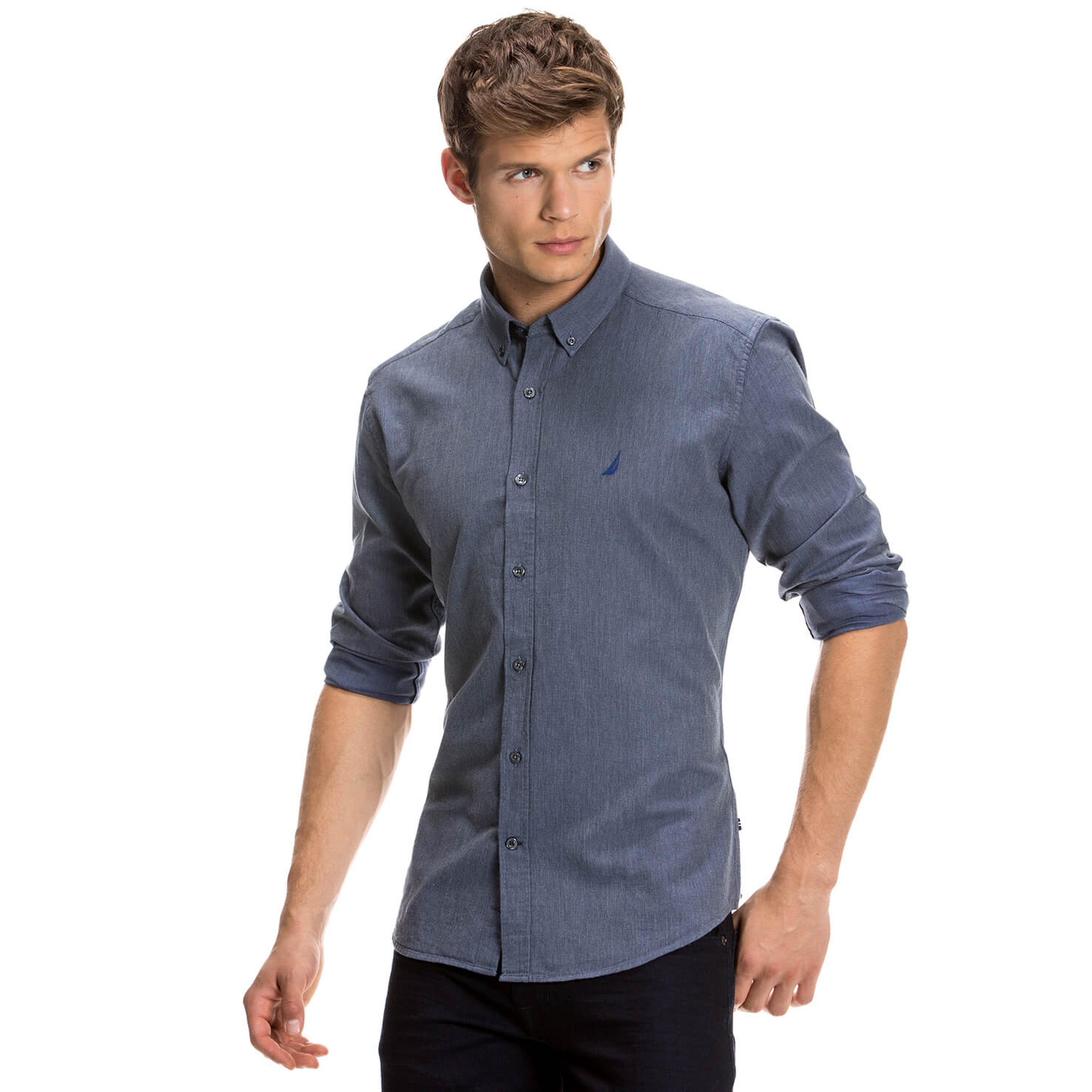 Nautica Erkek Mavi Slim Fit Gömlek