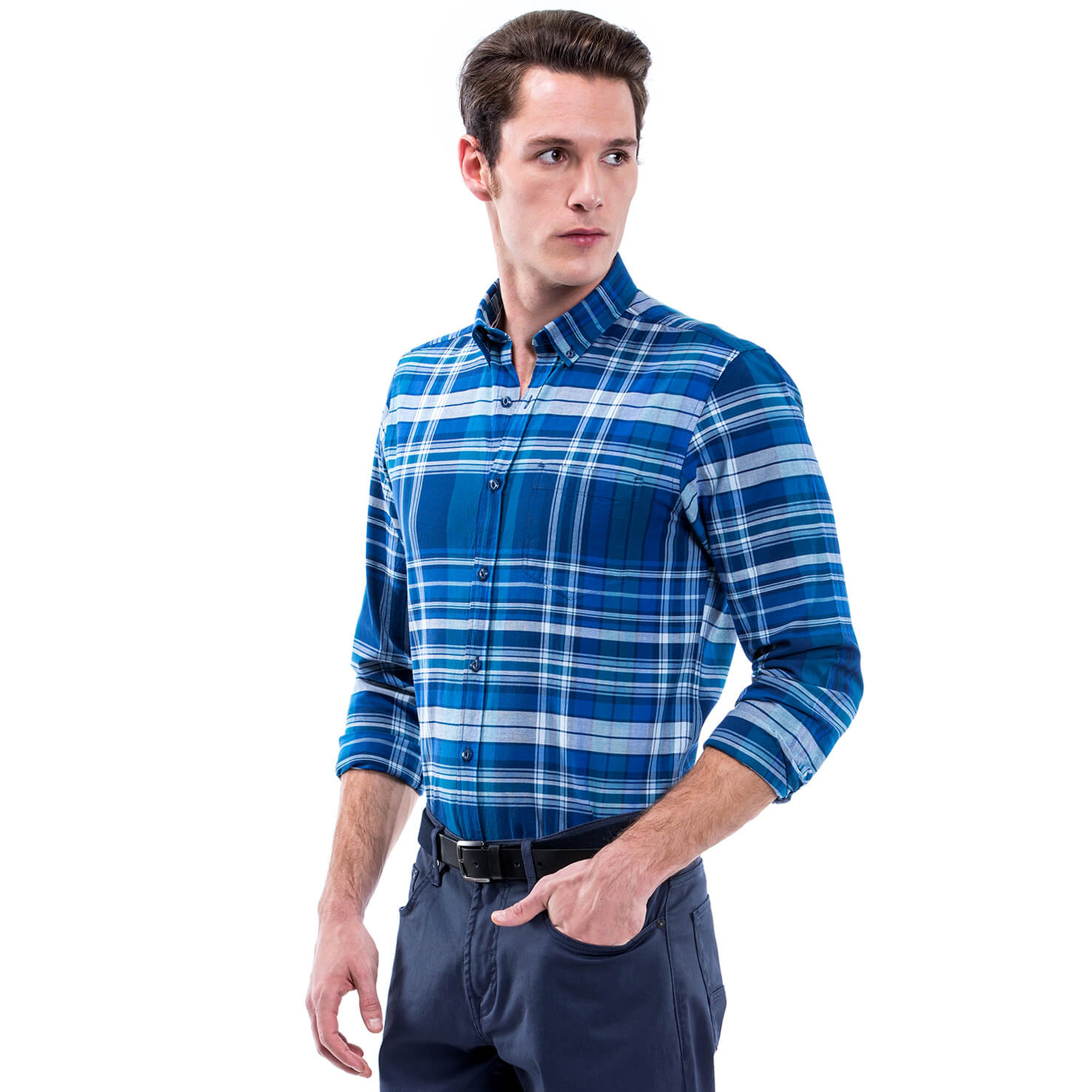 Nautica Erkek Lacivert Uzun Kollu Regular Fit Gömlek