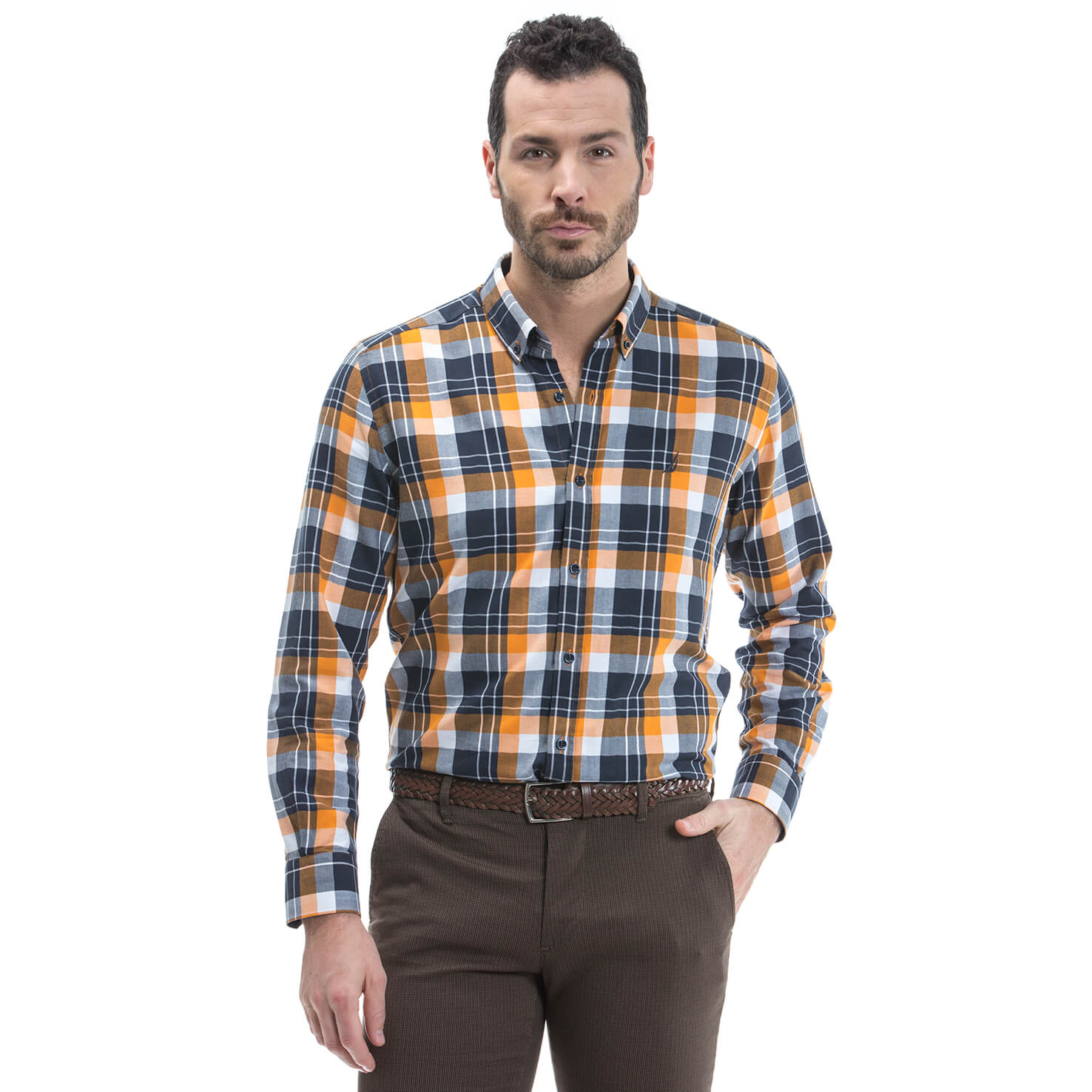 Nautica Erkek Renkli Uzun Kollu Custom Fit Gömlek