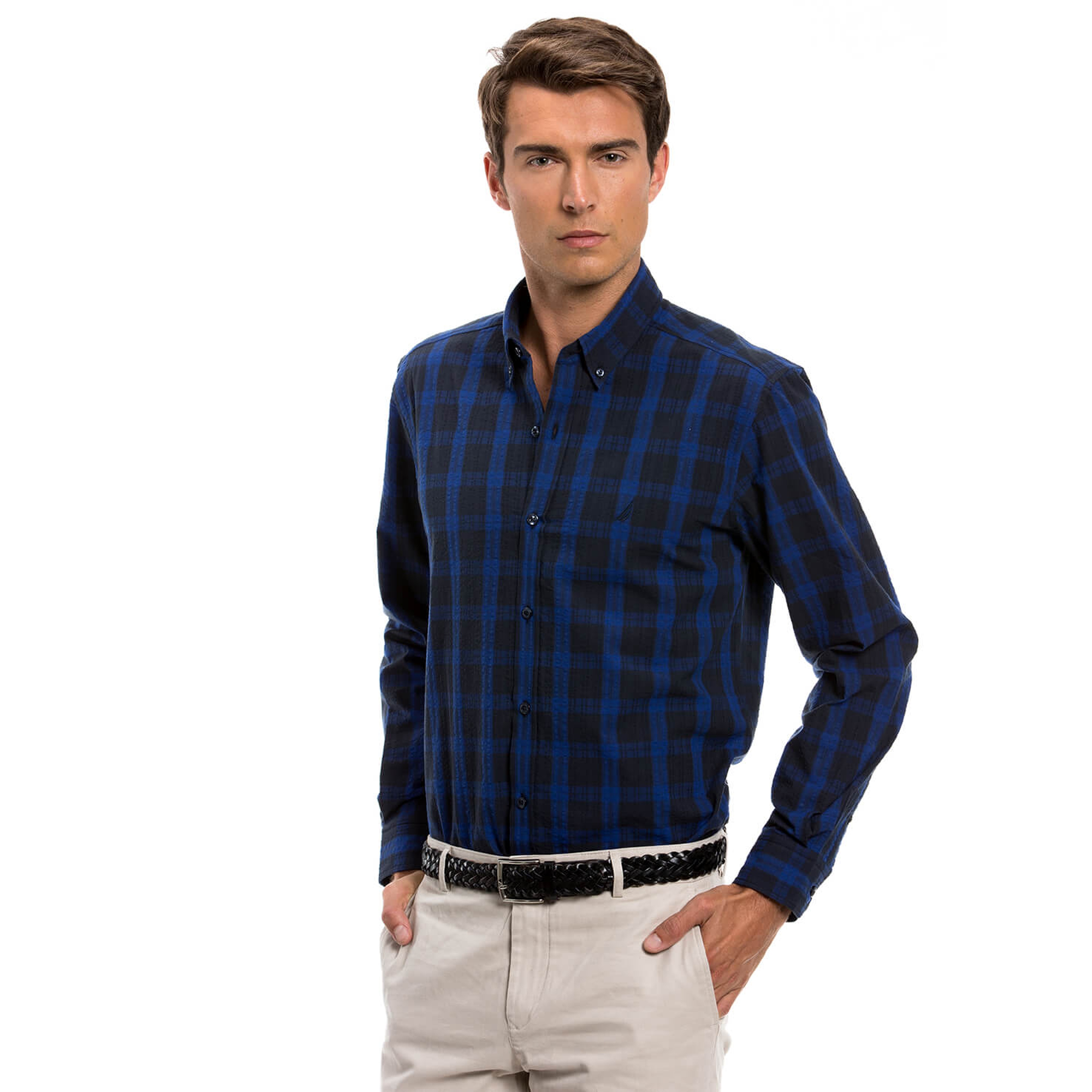 Nautica Erkek Lacivert Regular Fit Gömlek