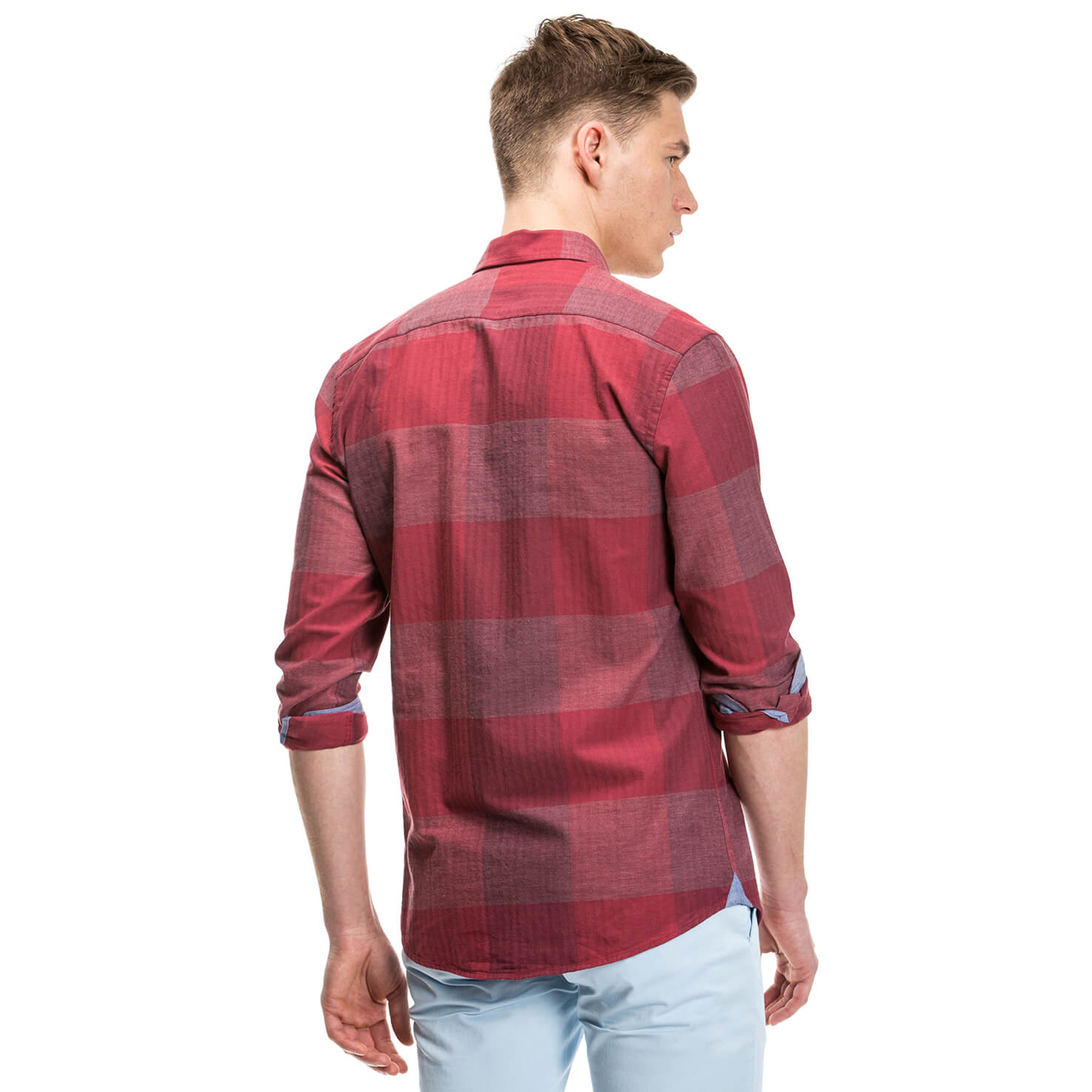 Nautica Erkek Bordo Uzun Kollu Slim Fit Gömlek