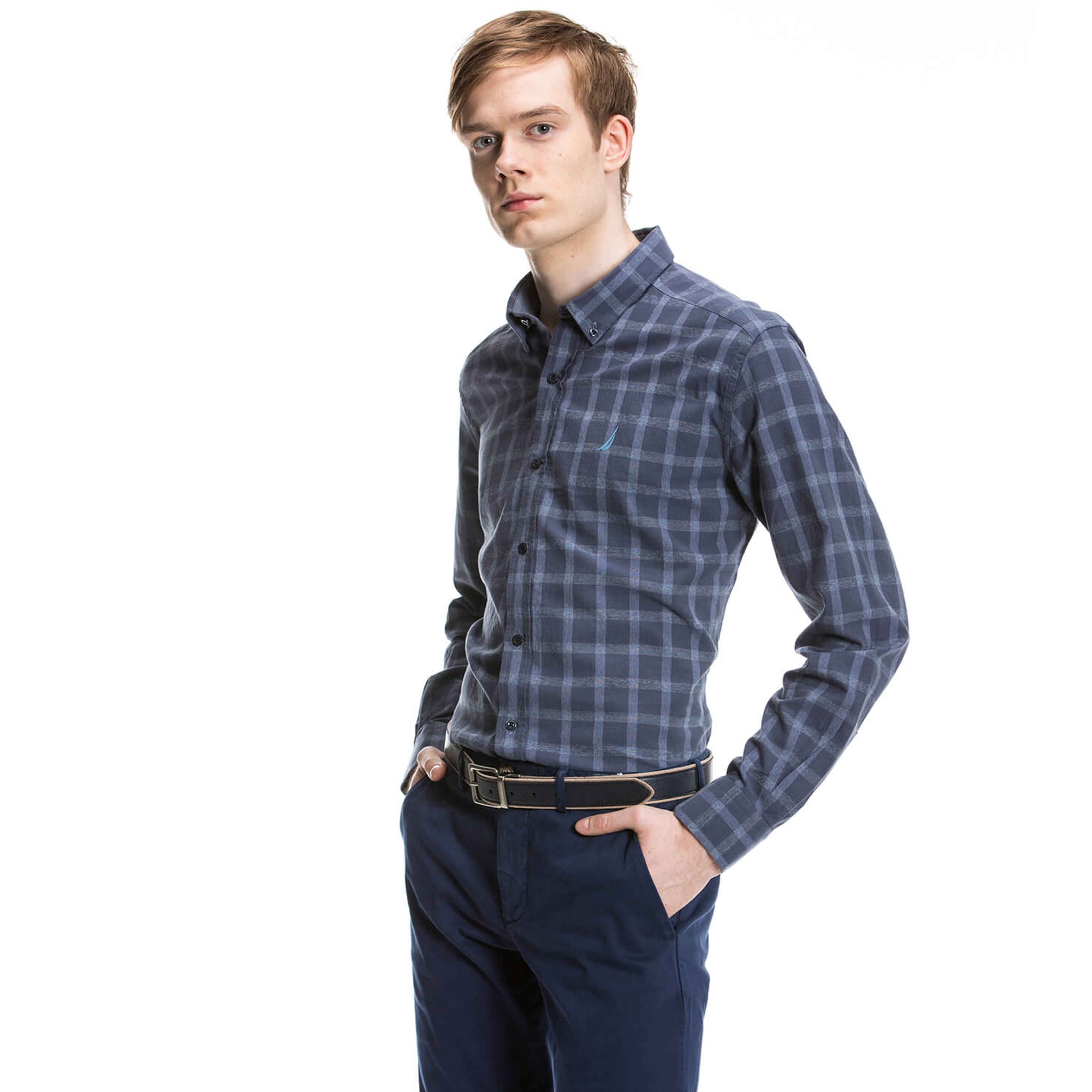 Nautica Erkek Lacivert Slim Fit Gömlek