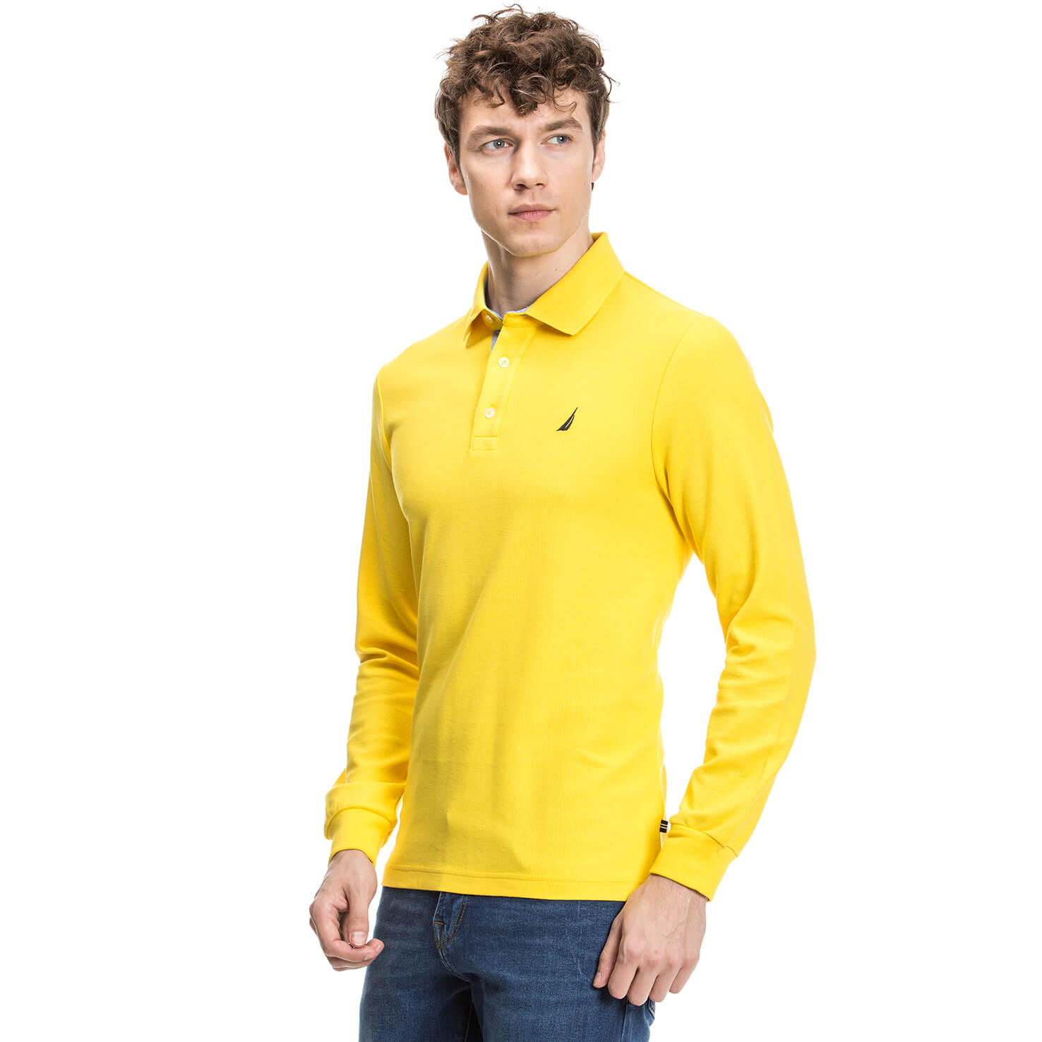 Nautica Erkek Sarı Uzun Kollu Polo
