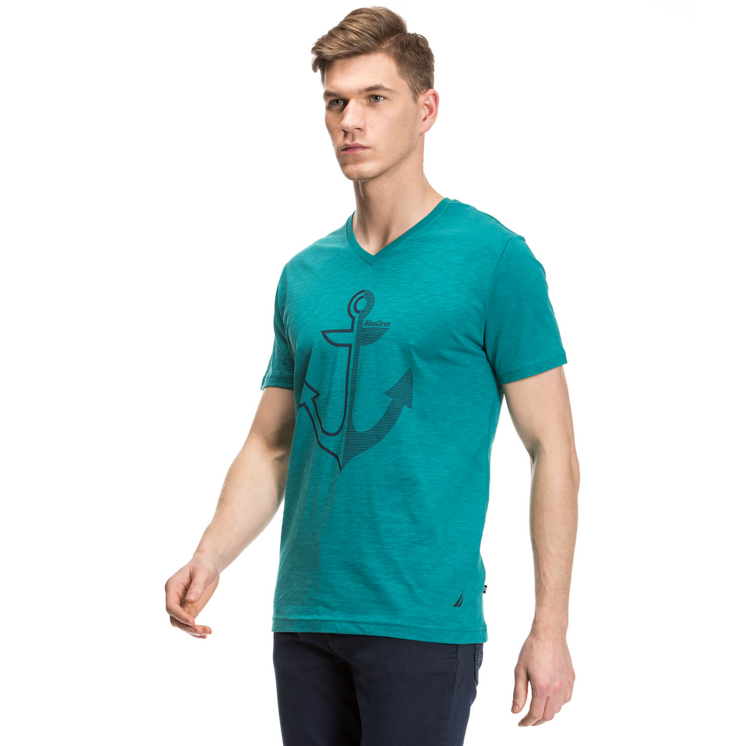 Nautica Erkek Yeşil Slim Fit T-Shirt