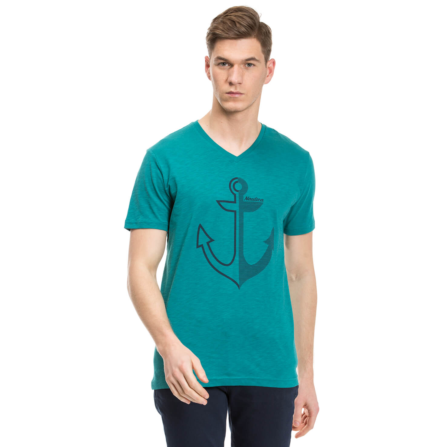 Nautica Erkek Yeşil Slim Fit T-Shirt