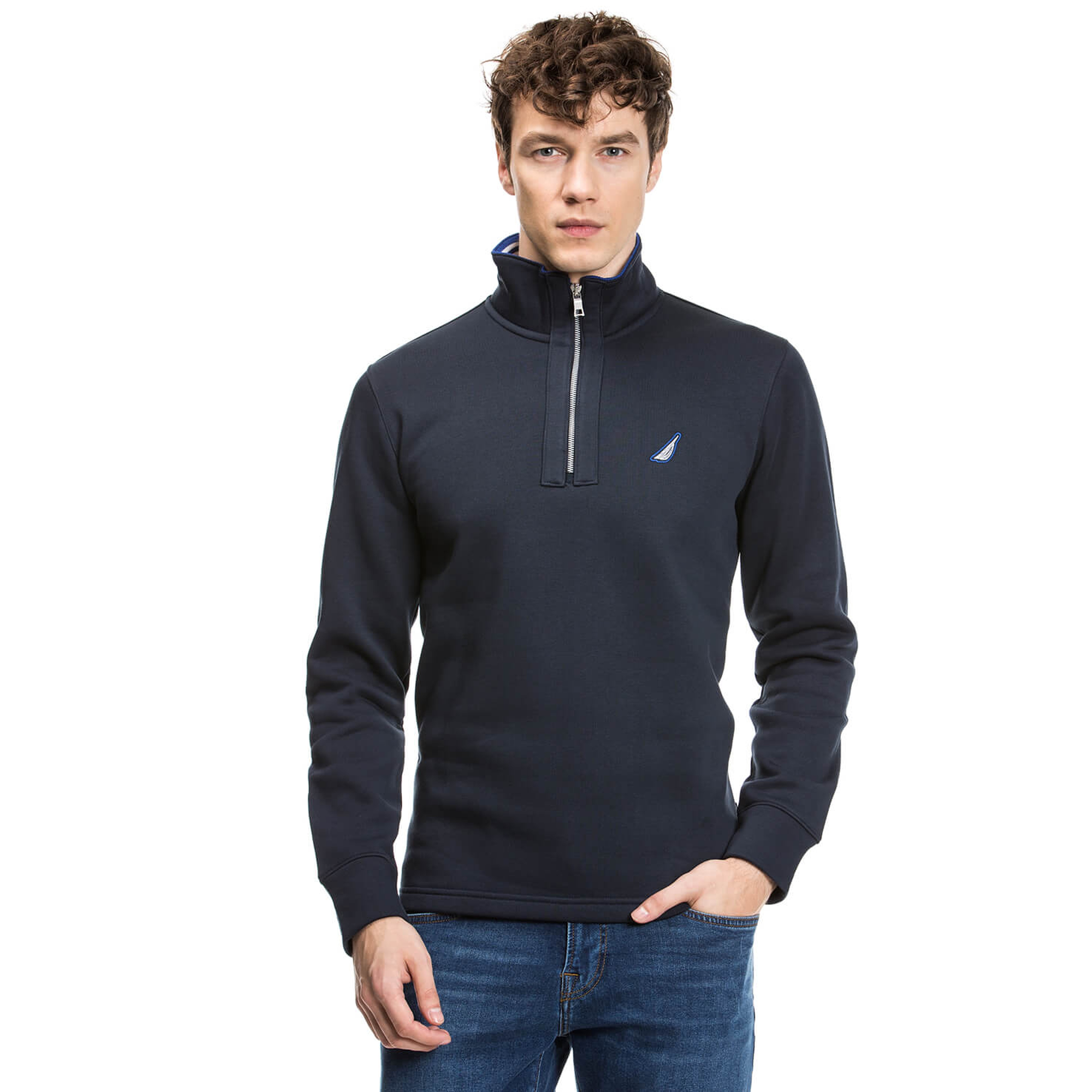 Nautica Erkek Lacivert Regular Fit Sweatshirt