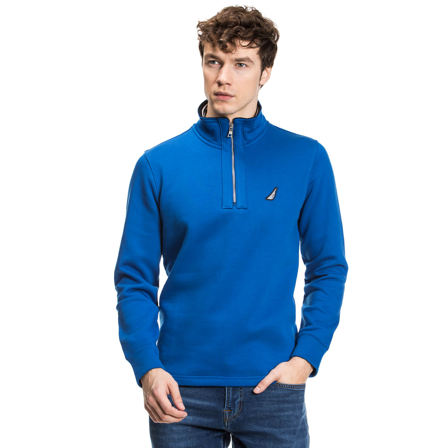 Nautica Erkek Mavi Regular Fit Sweatshirt