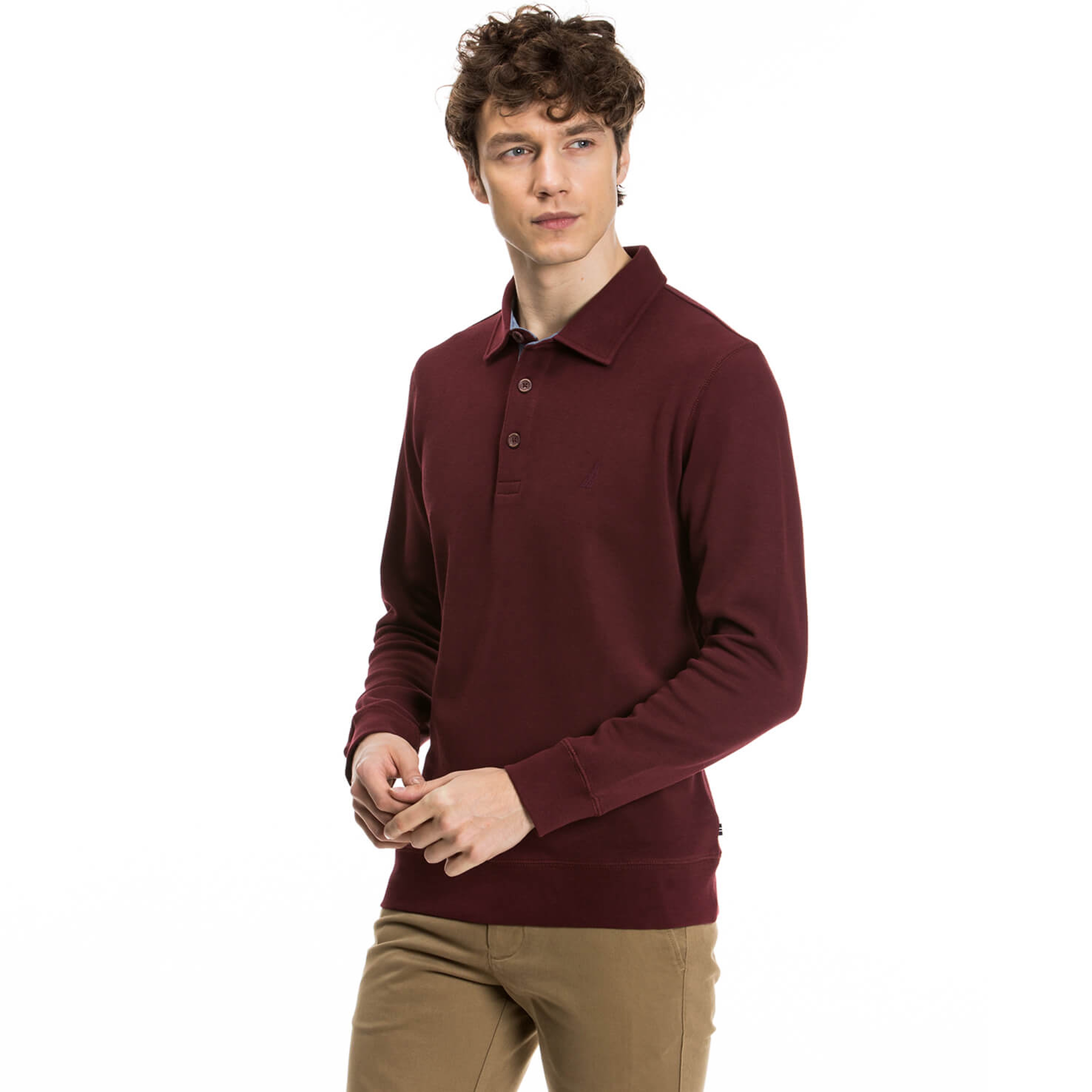 Nautica Erkek Bordo Regular Fit Polo