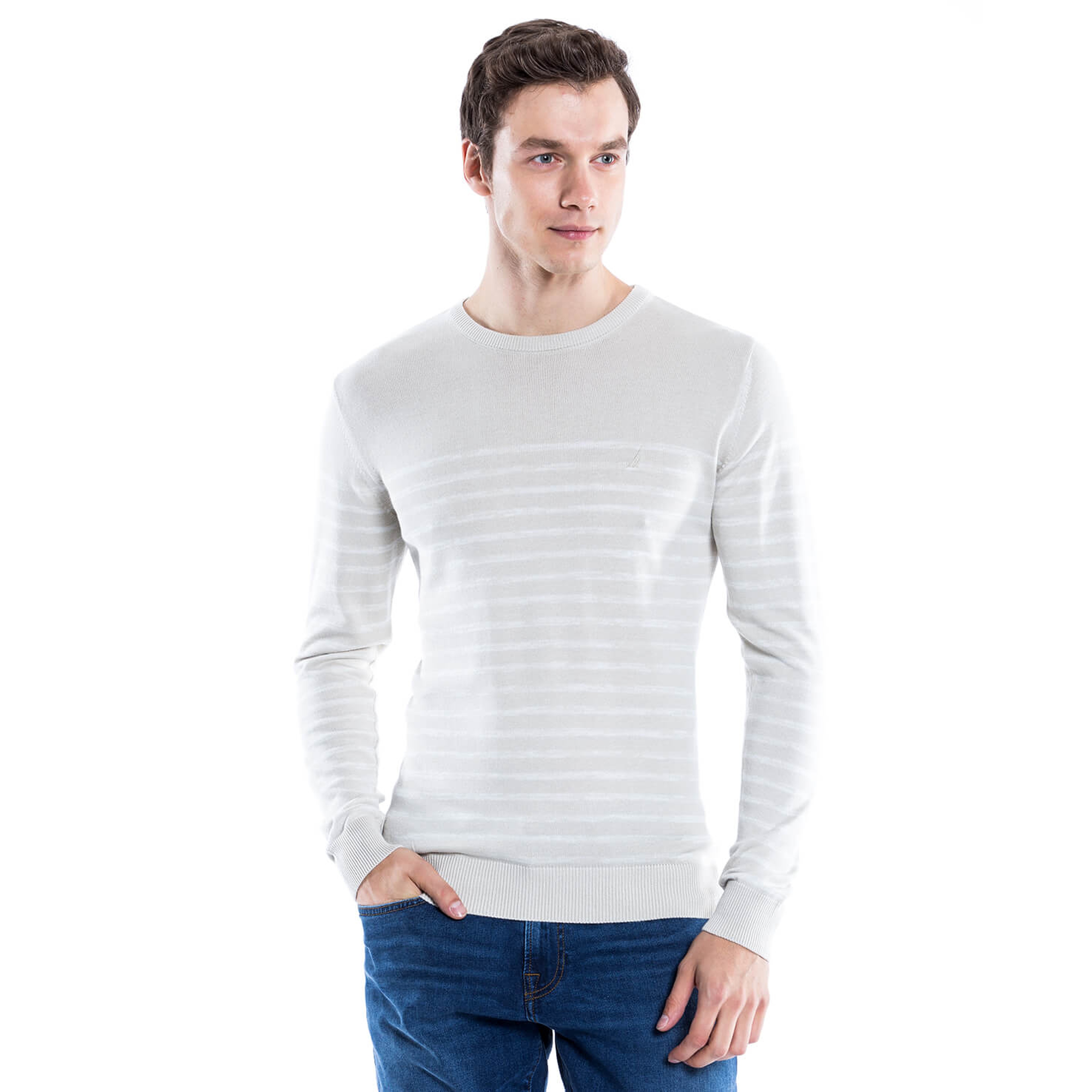 Nautica Erkek Beyaz Triko