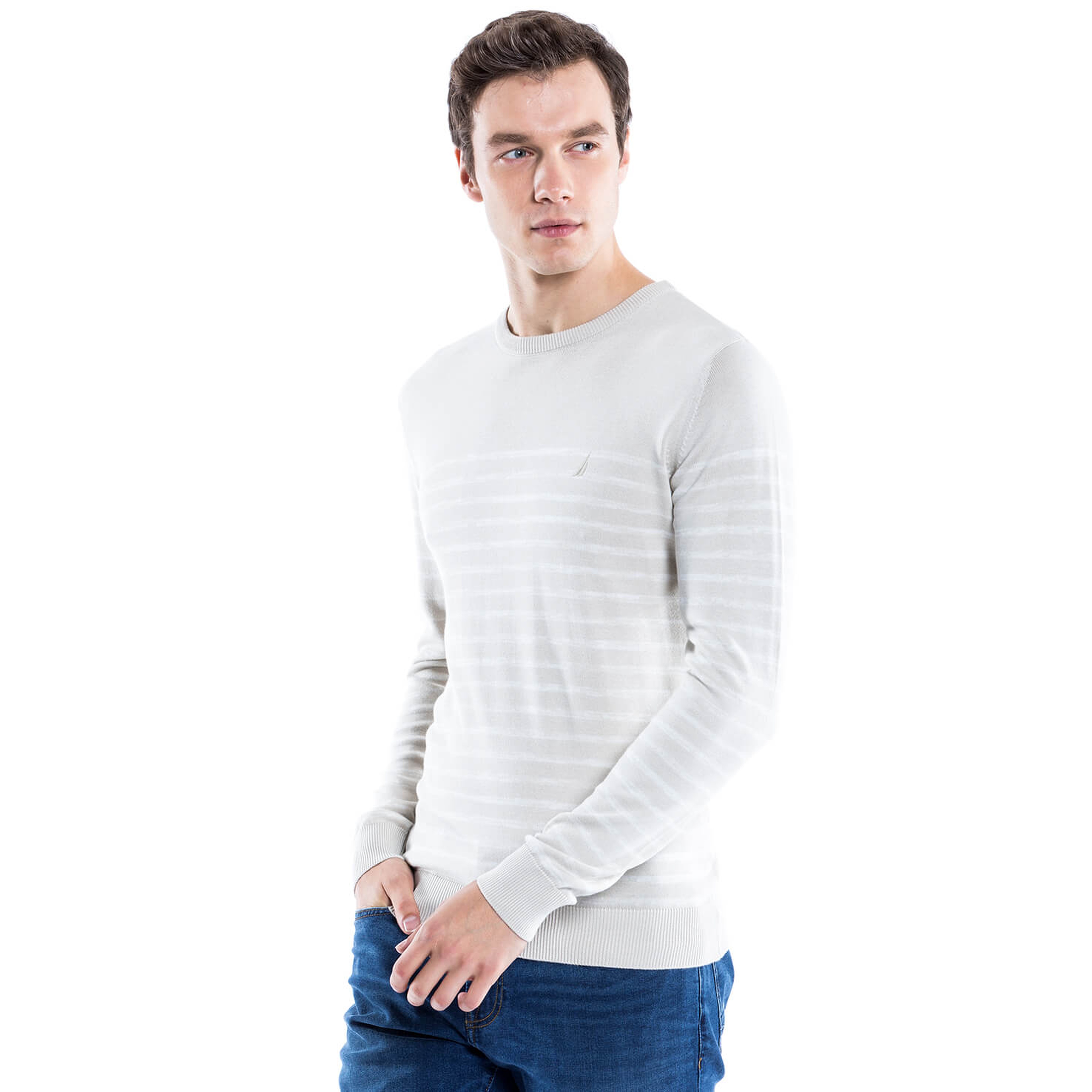 Nautica Erkek Beyaz Triko