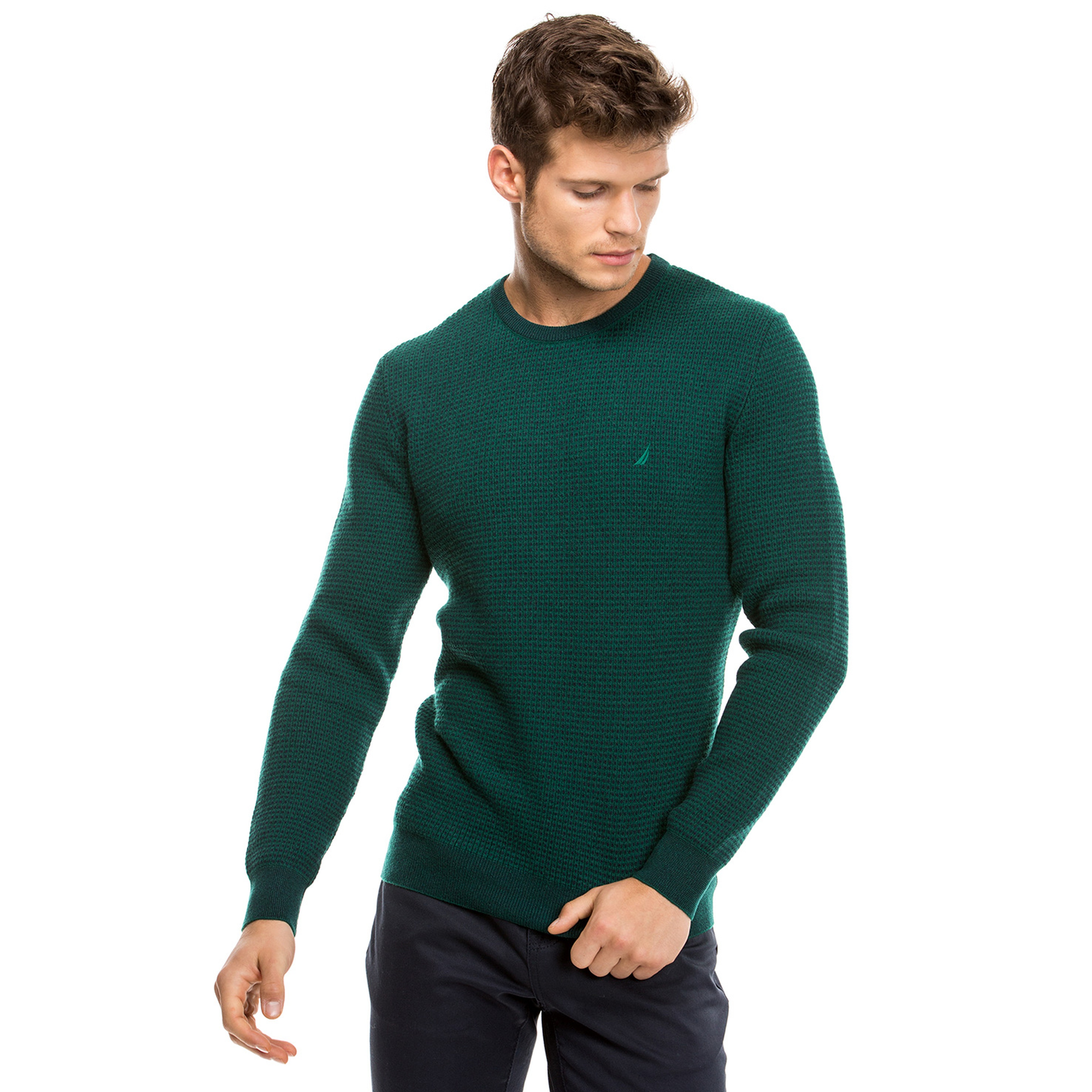 Nautica Erkek Yeşil Regular Fit Triko