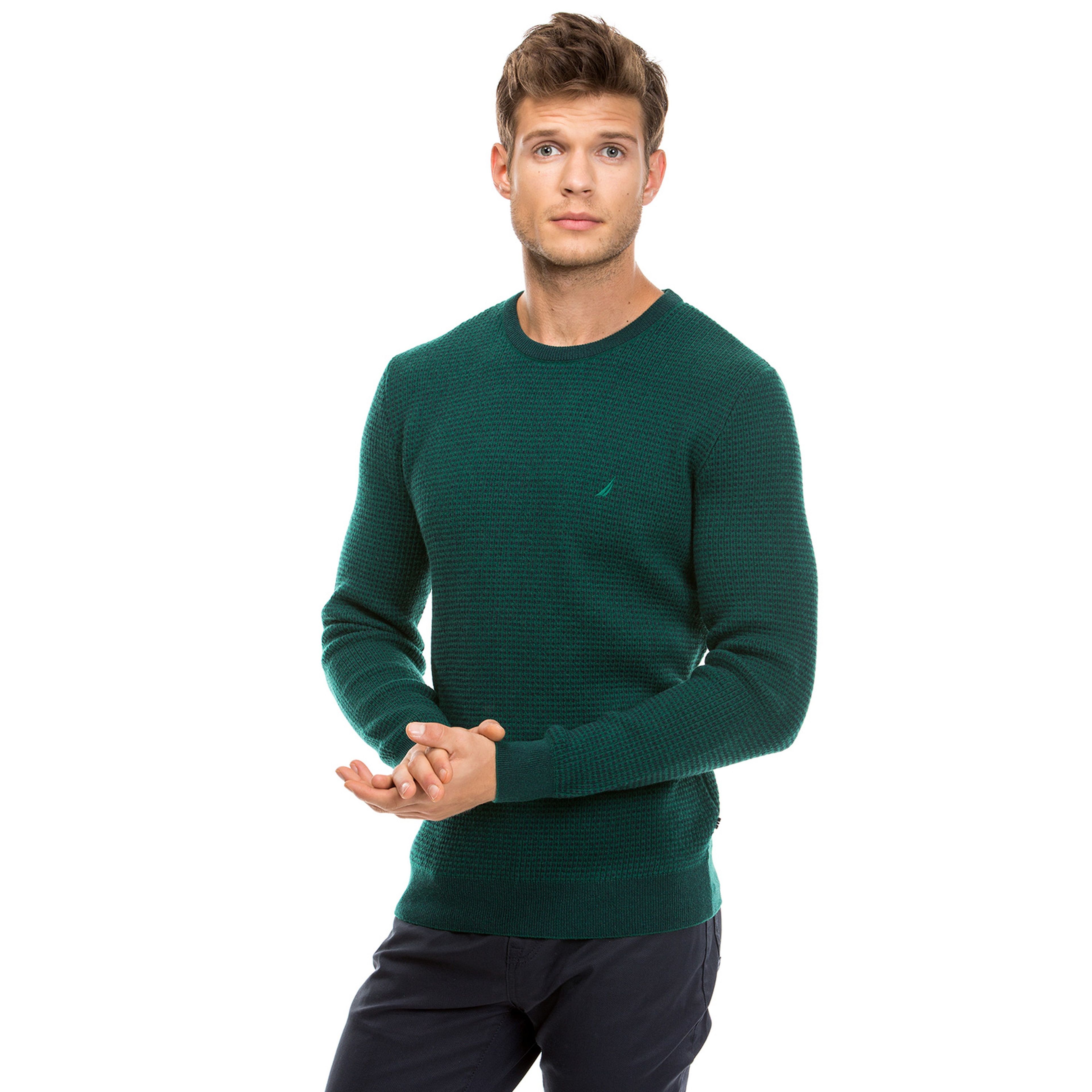 Nautica Erkek Yeşil Regular Fit Triko