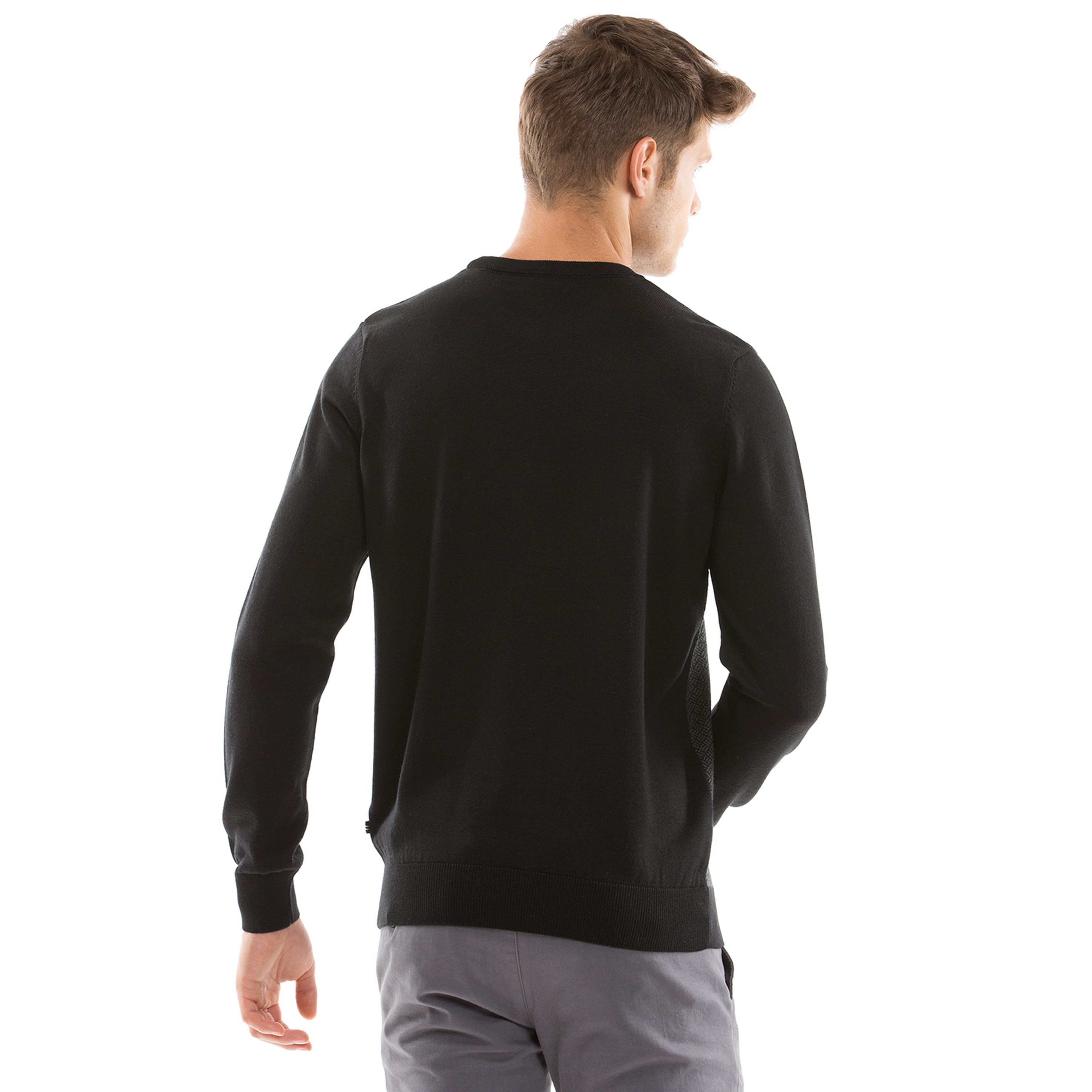 Nautica Erkek Siyah Regular Fit Triko