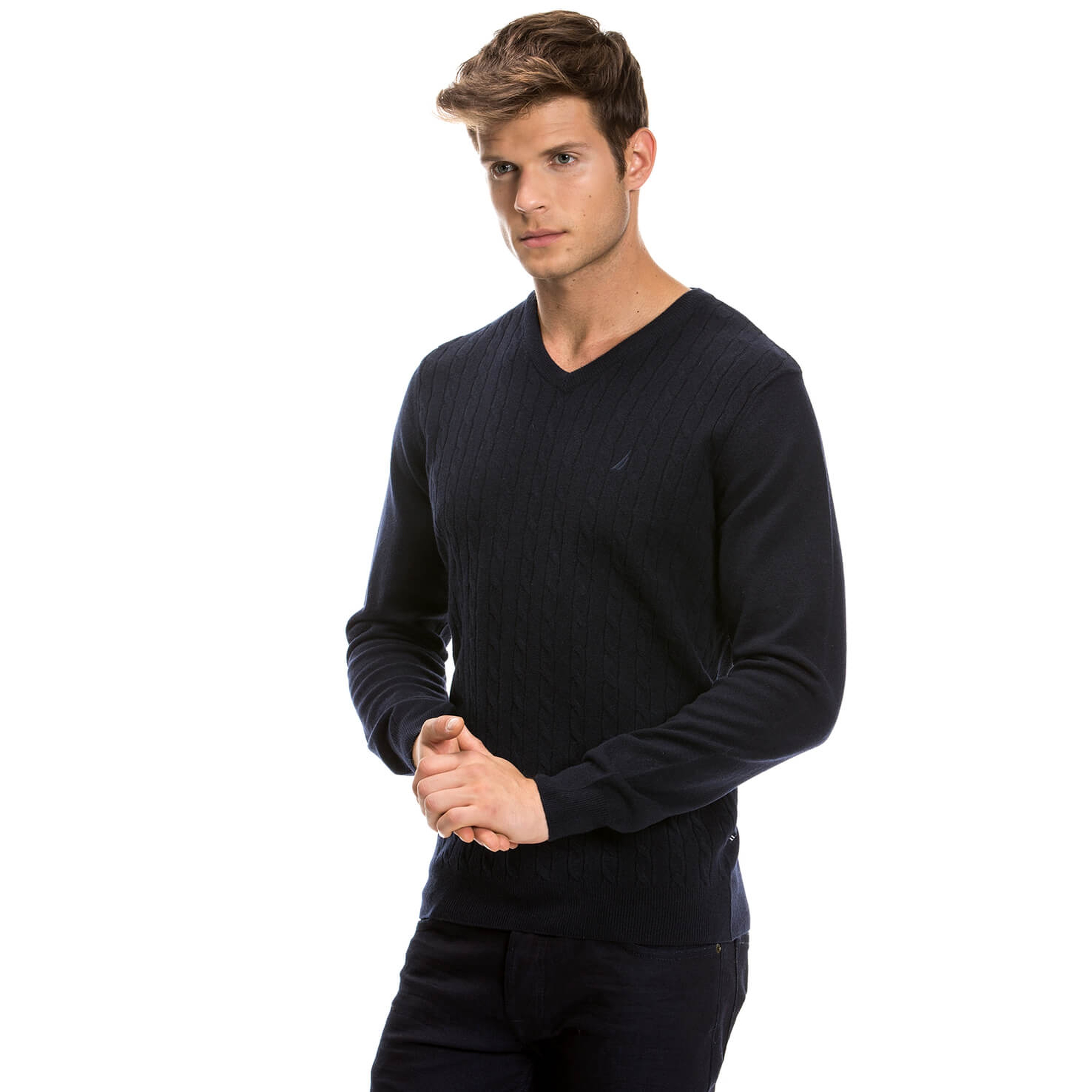 Nautica Erkek Lacivert Regular Fit Triko