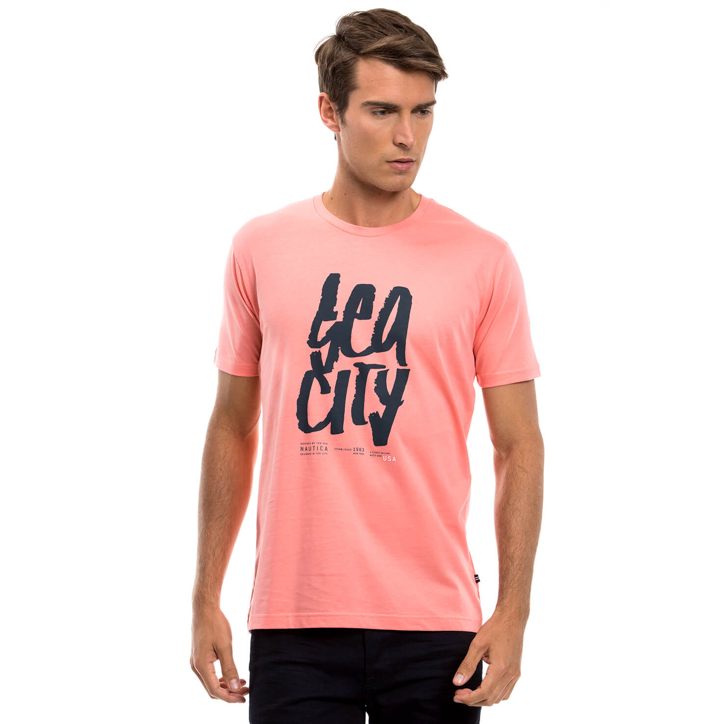 Nautica Erkek Pembe T-Shirt