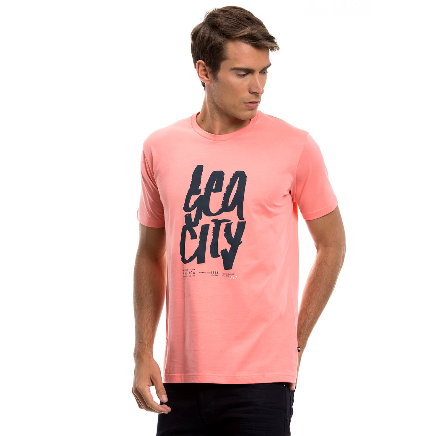 Nautica Erkek Pembe T-Shirt