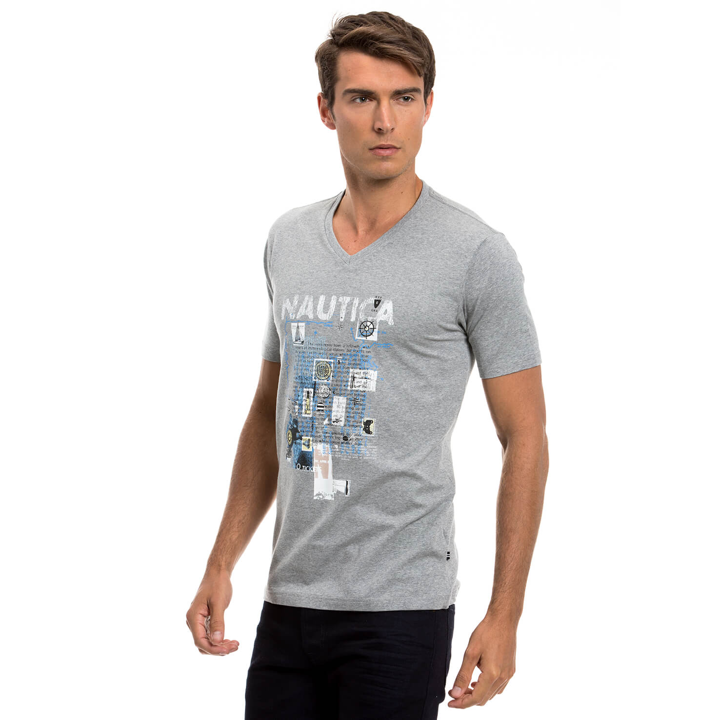 Nautica Erkek Gri T-Shirt