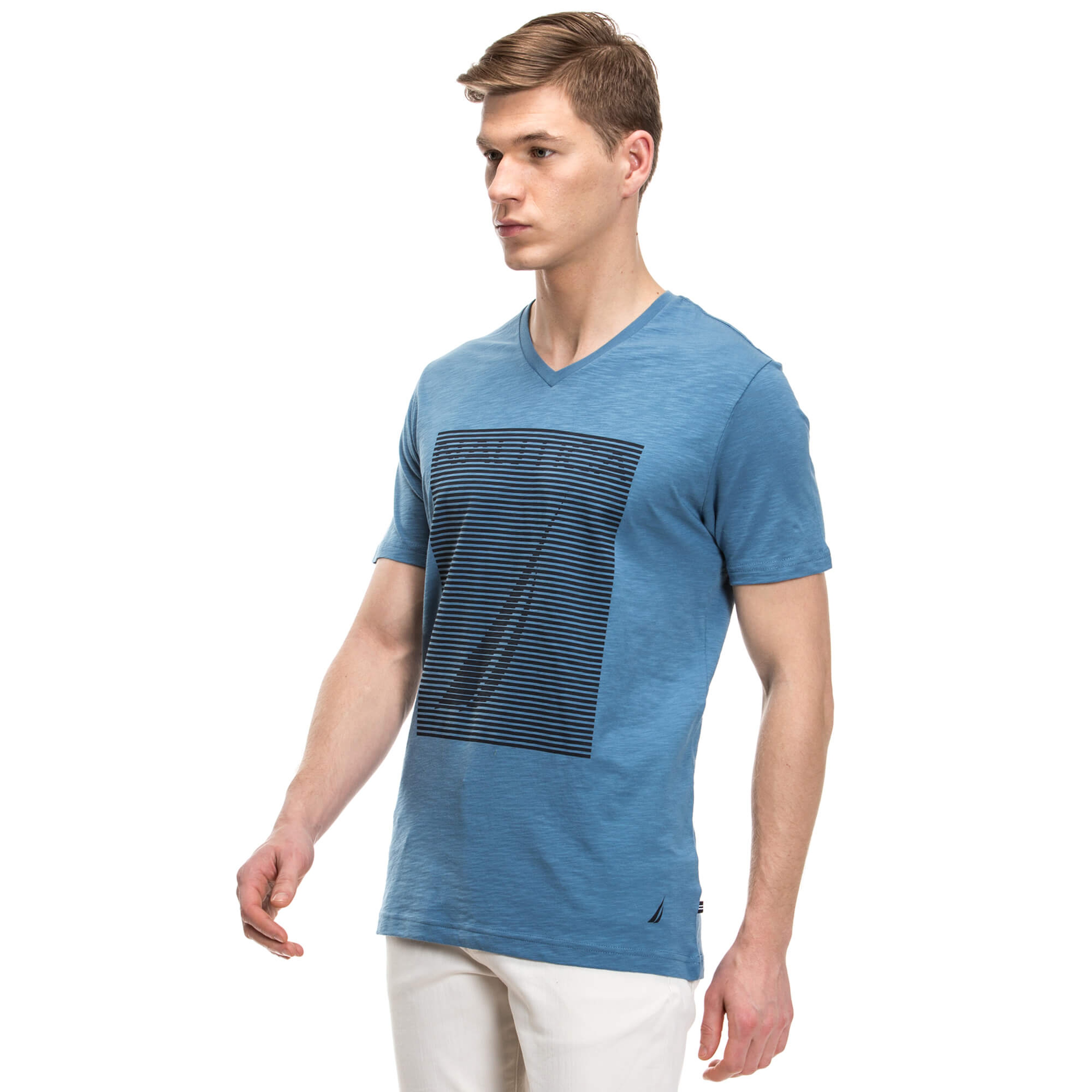 Nautica Erkek Mavi Slim Fit T-Shirt