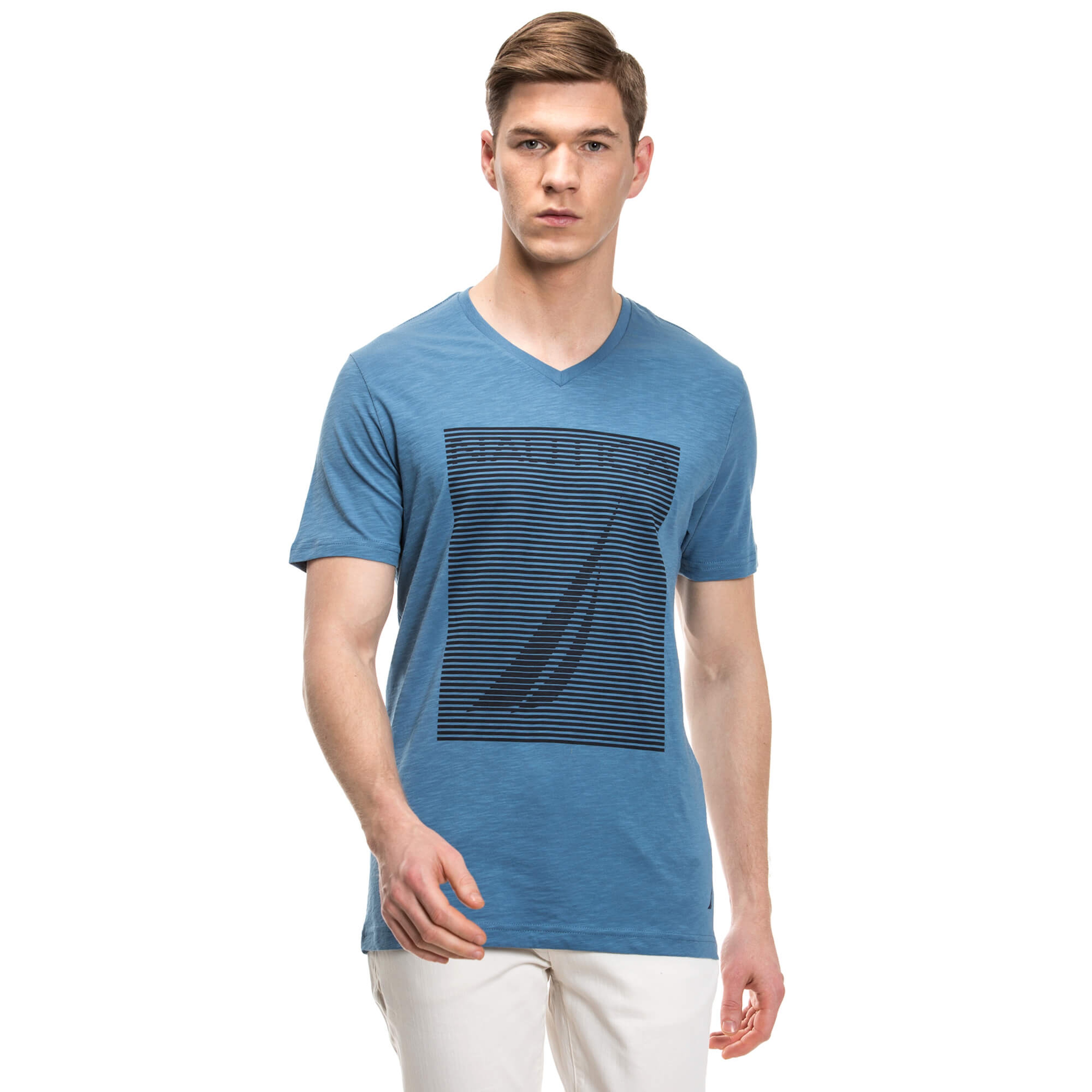 Nautica Erkek Mavi Slim Fit T-Shirt