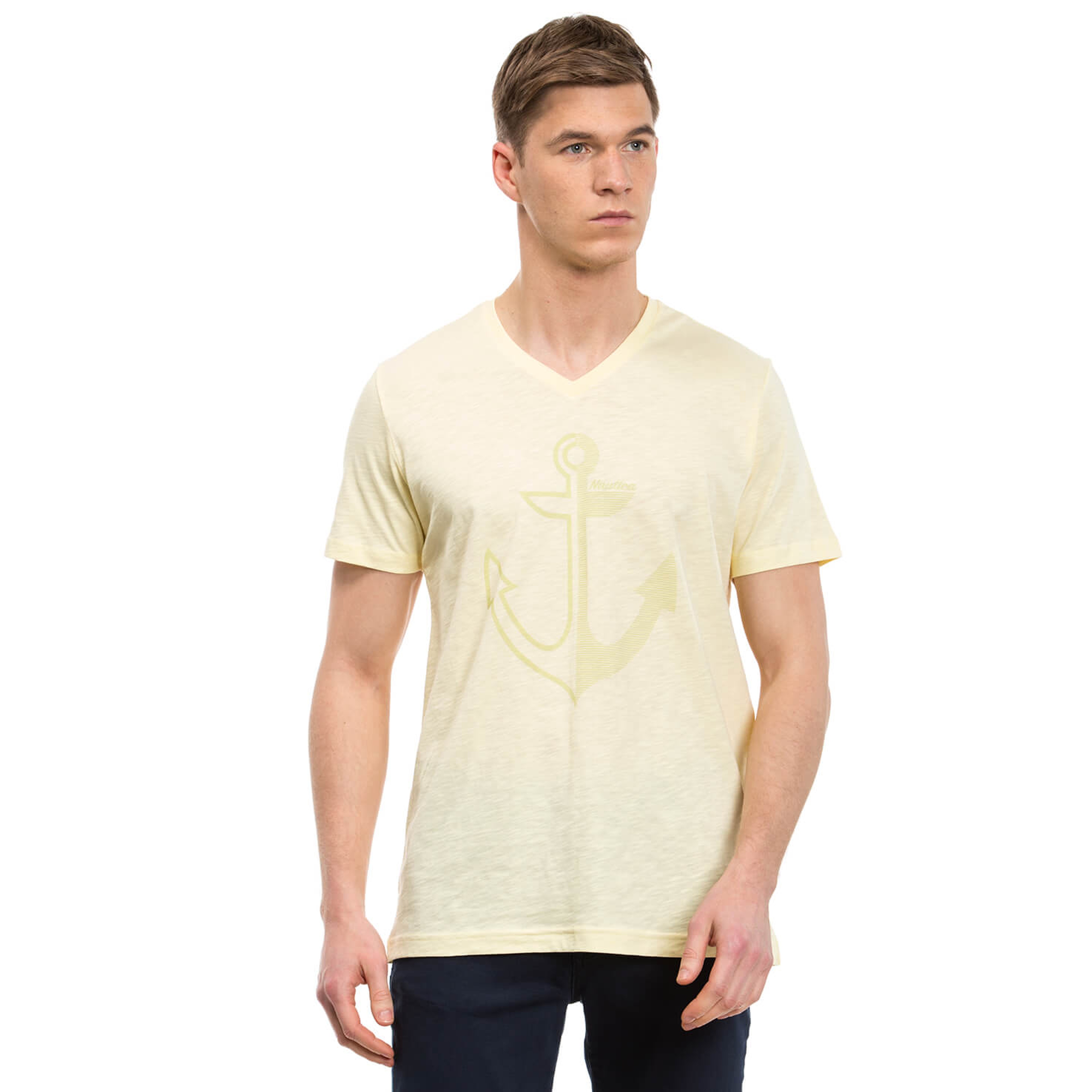 Nautica Erkek Sarı Slim Fit T-Shirt