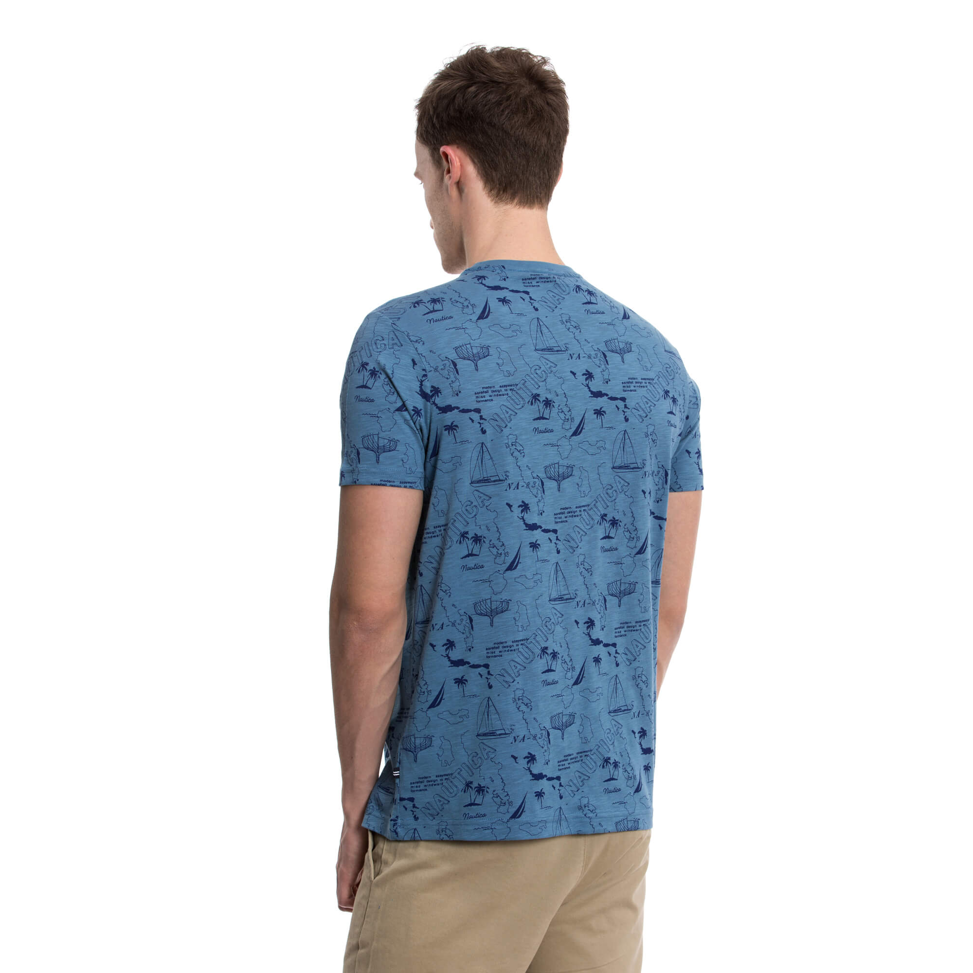 Nautica Erkek Mavi Slim Fit T-Shirt