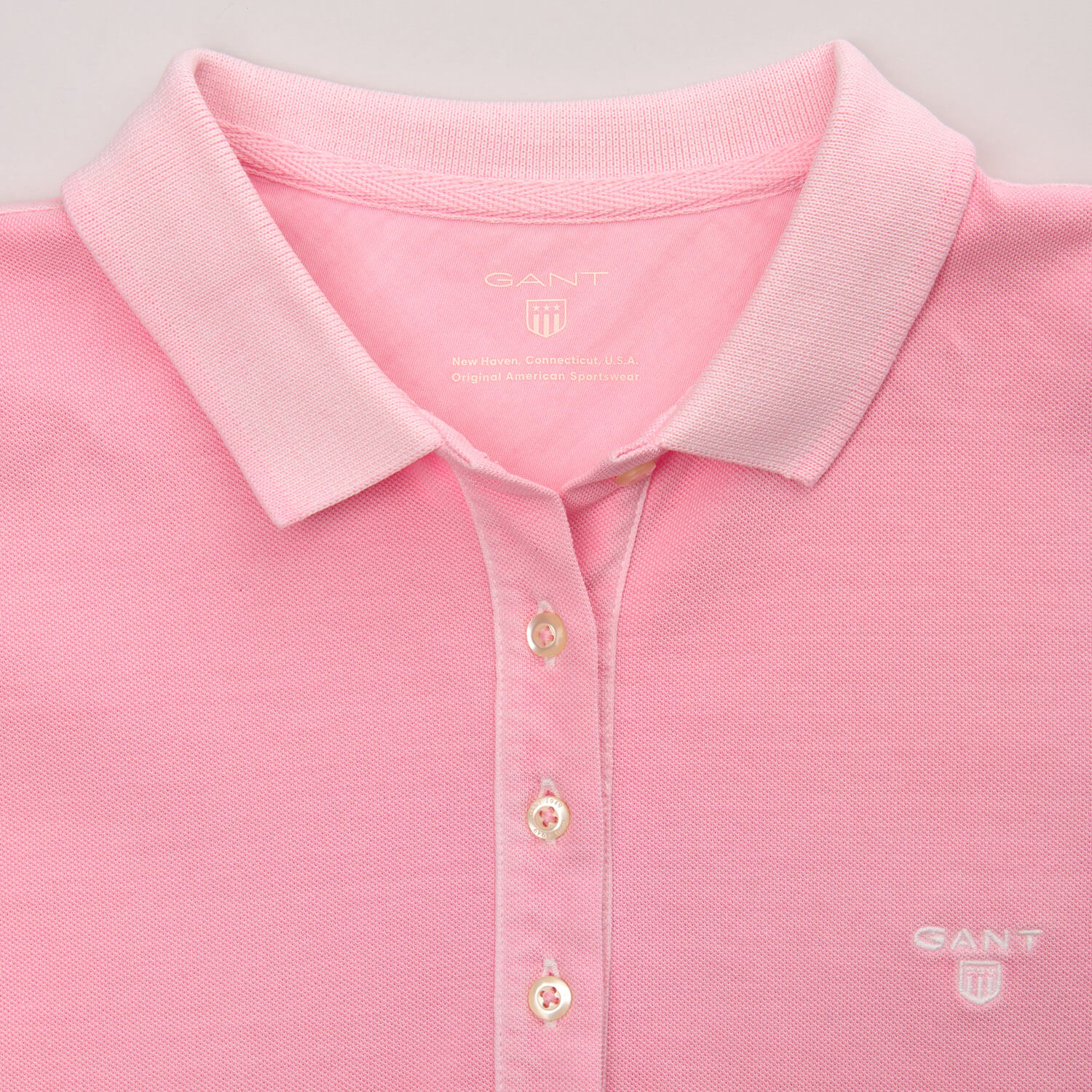Gant Kadın Pembe Regular Fit Piqué Rugger Polo