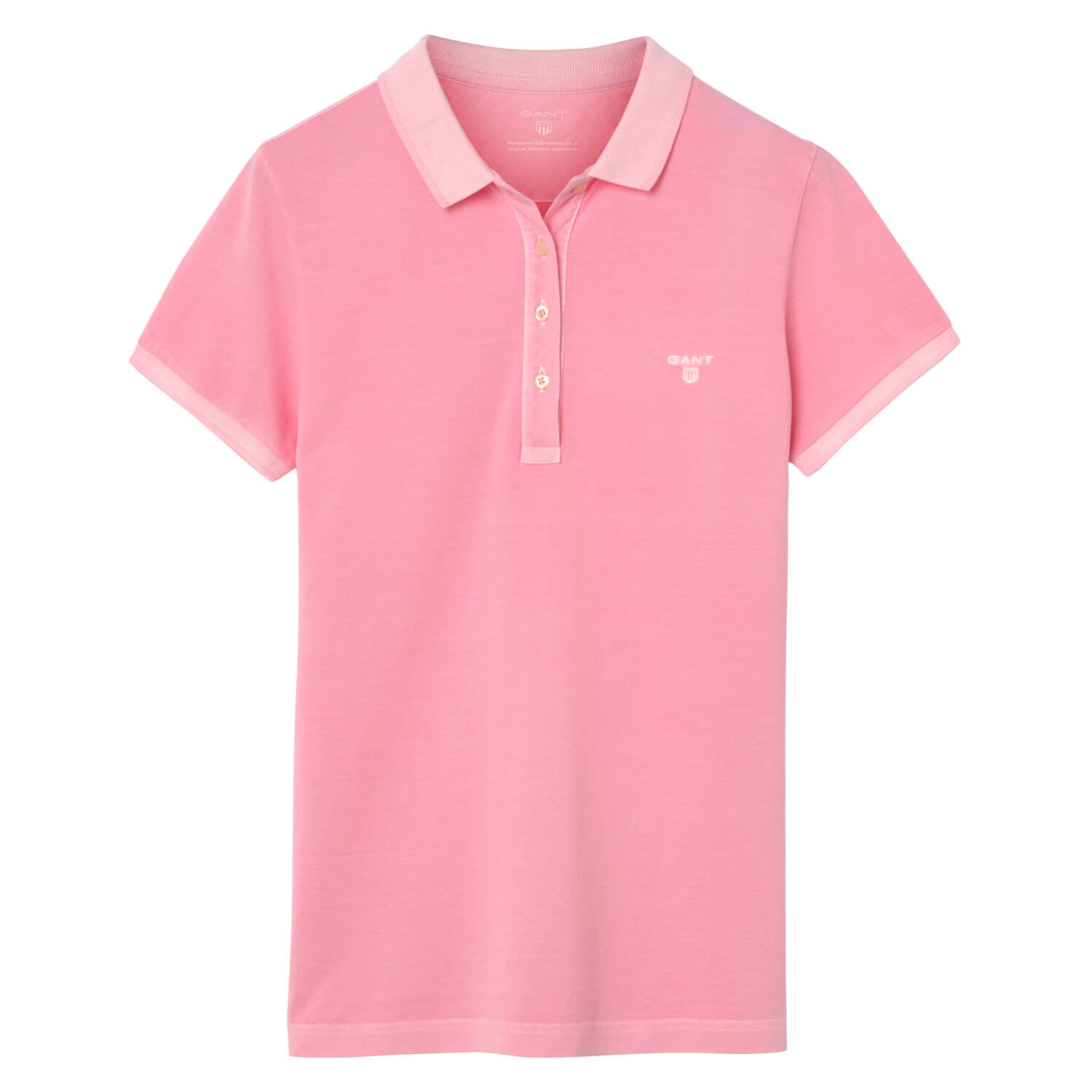 Gant Kadın Pembe Regular Fit Piqué Rugger Polo