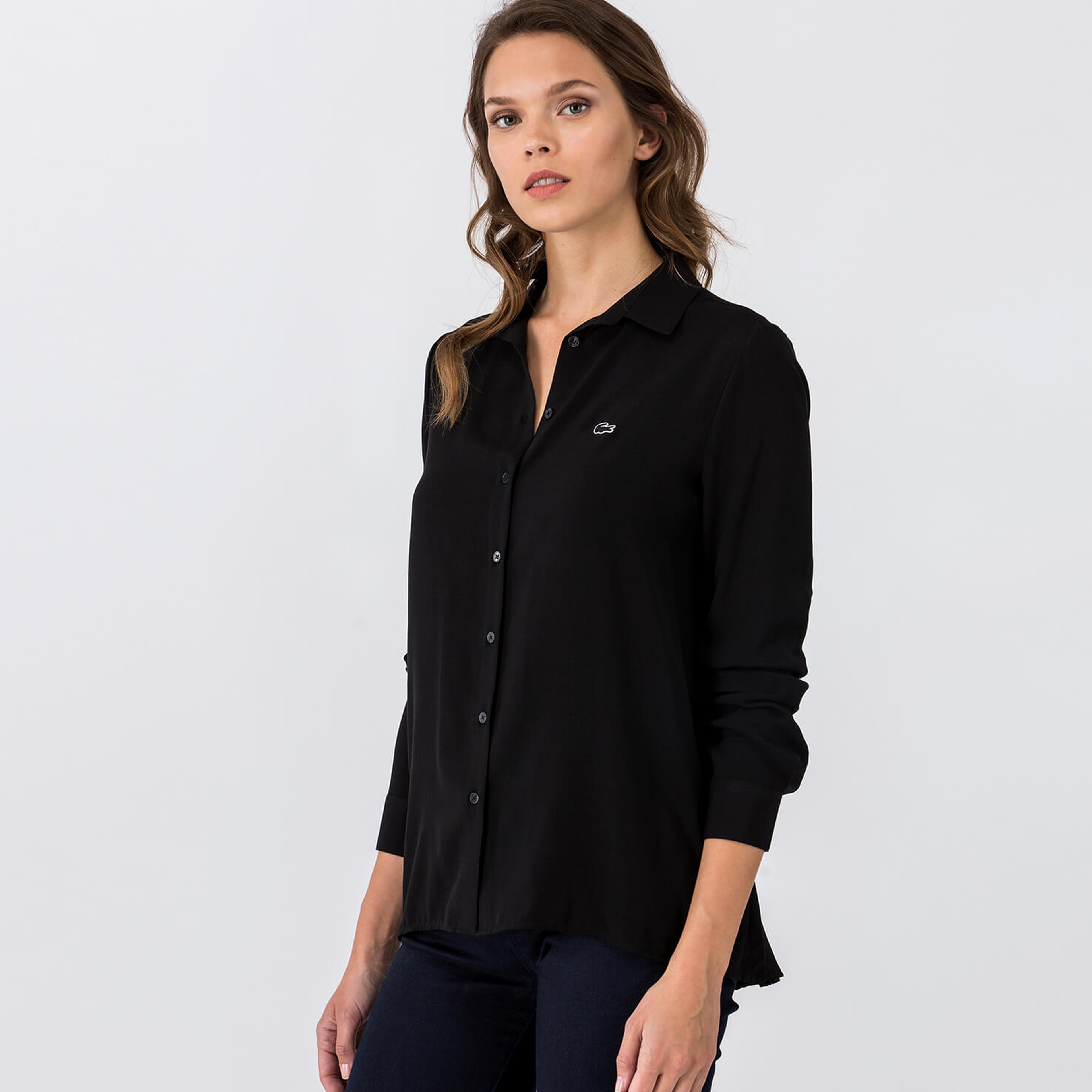 Lacoste Kadın Siyah Gömlek